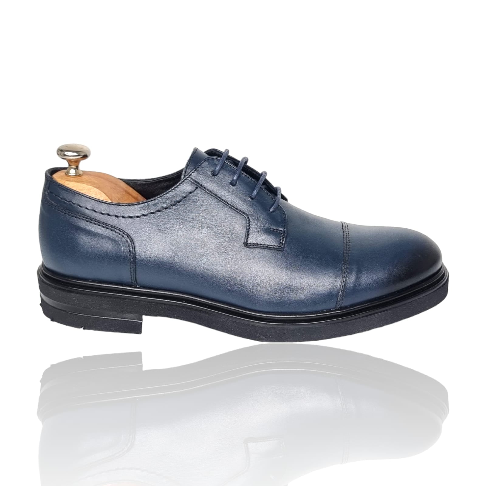 Pantofi Bărbați Eleganți Din Piele Naturală Blue 573