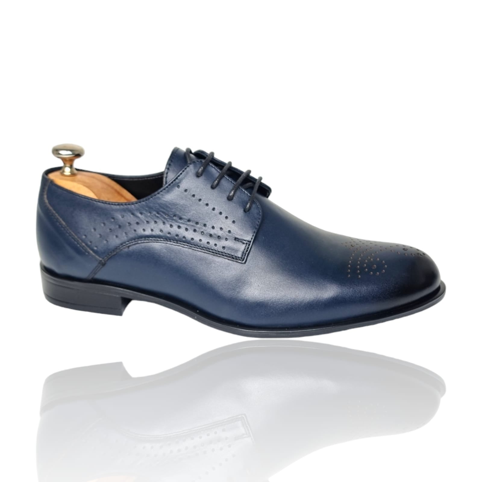 Pantofi Bărbați Eleganți Din Piele Naturală Blue 575