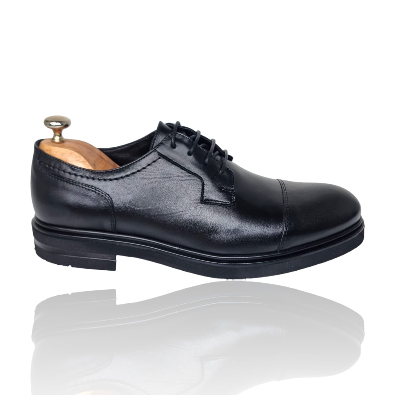 Pantofi Bărbați Eleganți Din Piele Naturală Neagră 577