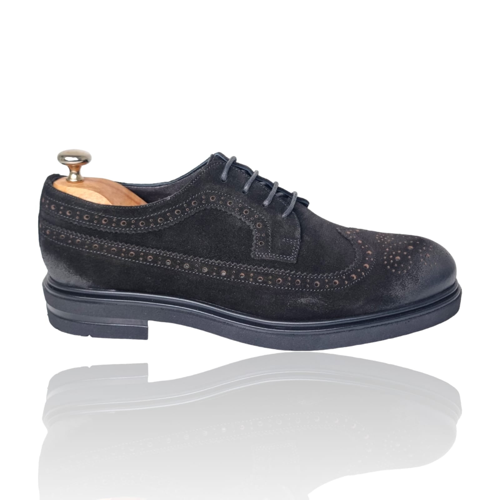 Pantofi Bărbați Eleganți Din Piele Naturală Neagră Vel 578
