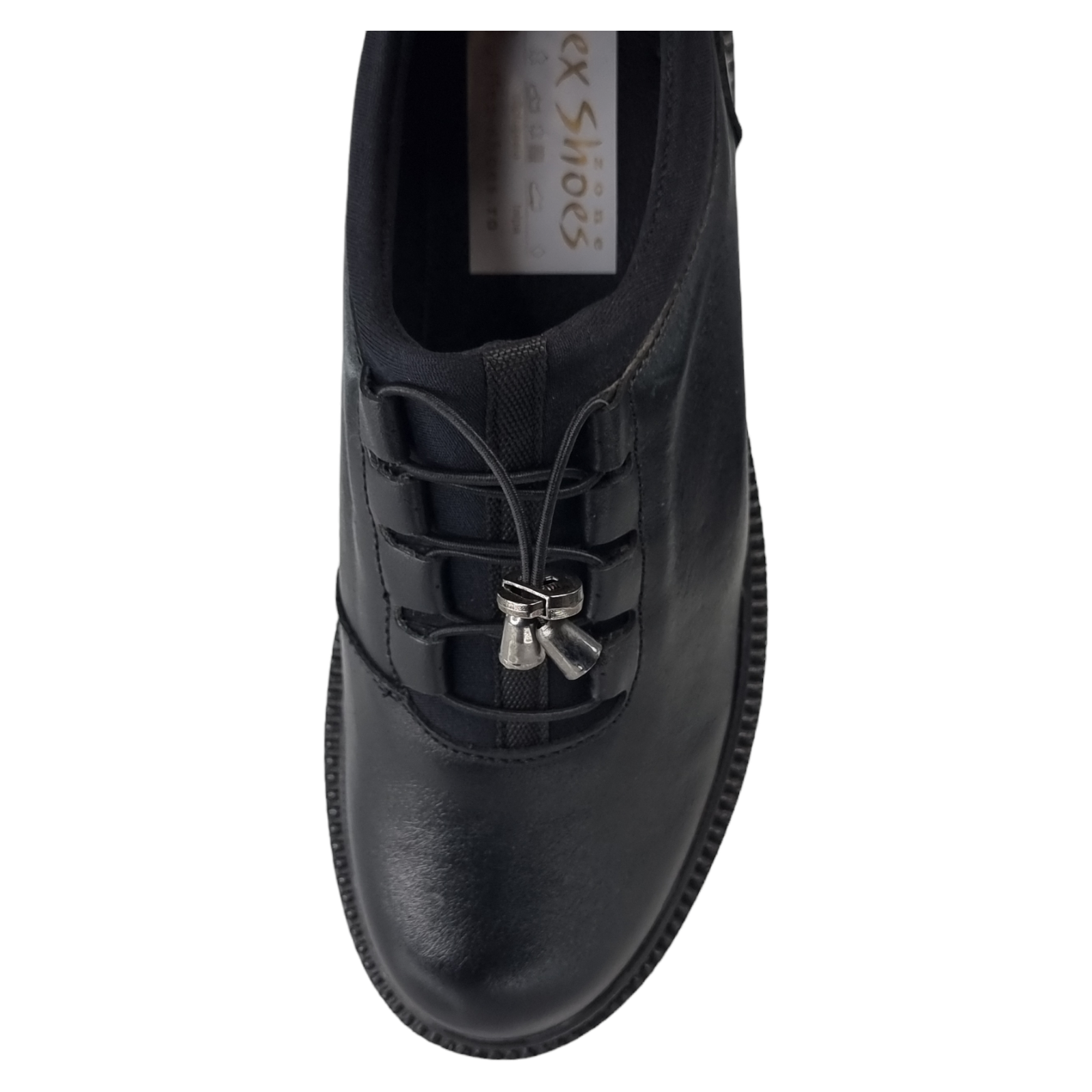 Pantofi Damă Casual Confort Din Piele Neagră 25114