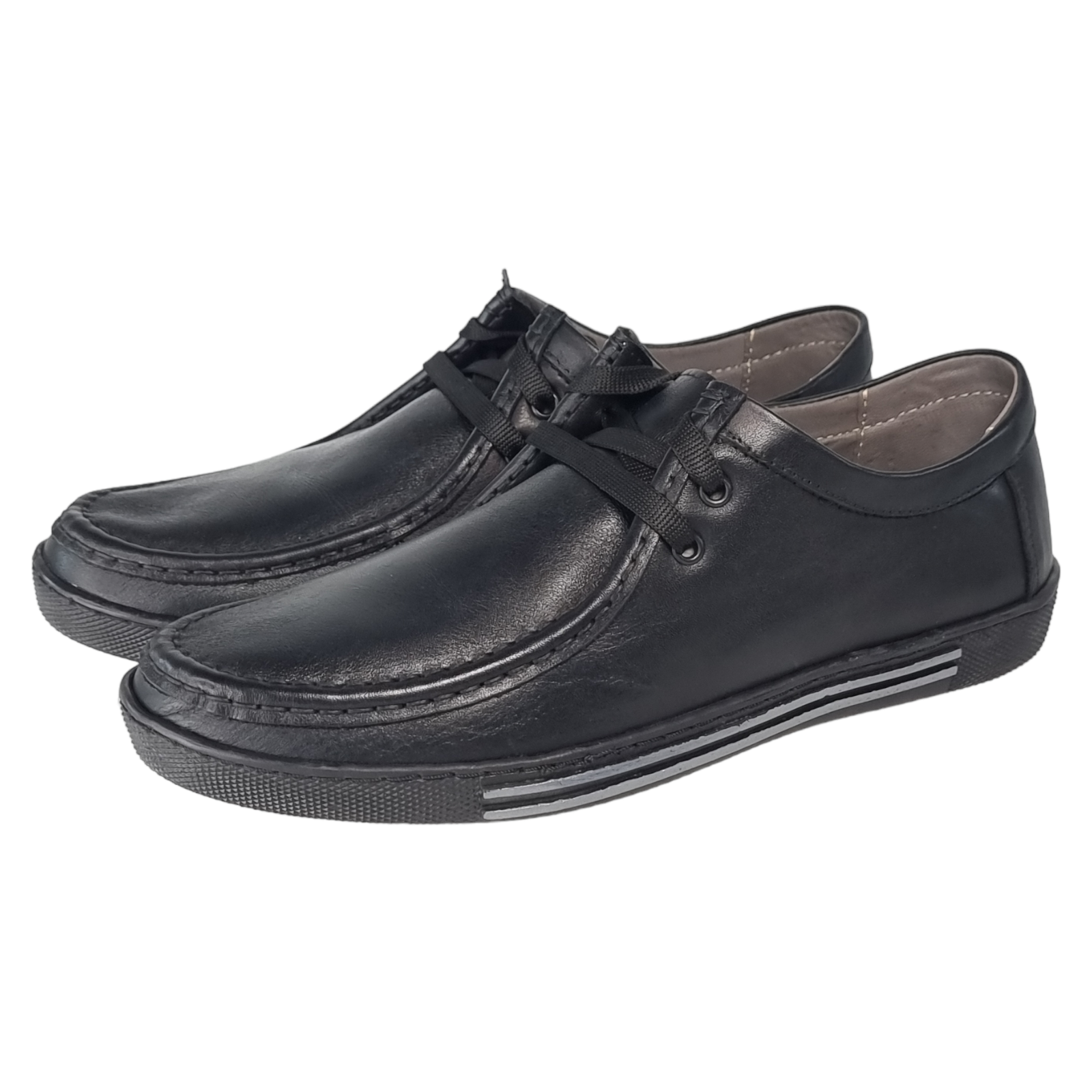 Pantofi Damă Casual Confort Din Piele Naturală Neagră 25120