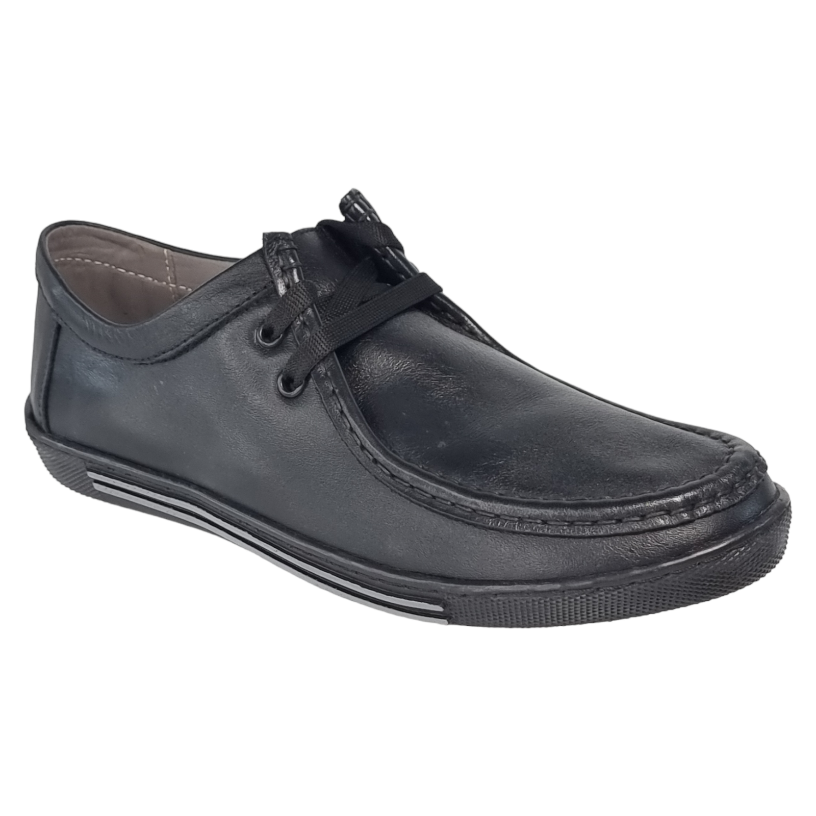 Pantofi Damă Casual Confort Din Piele Naturală Neagră 25120