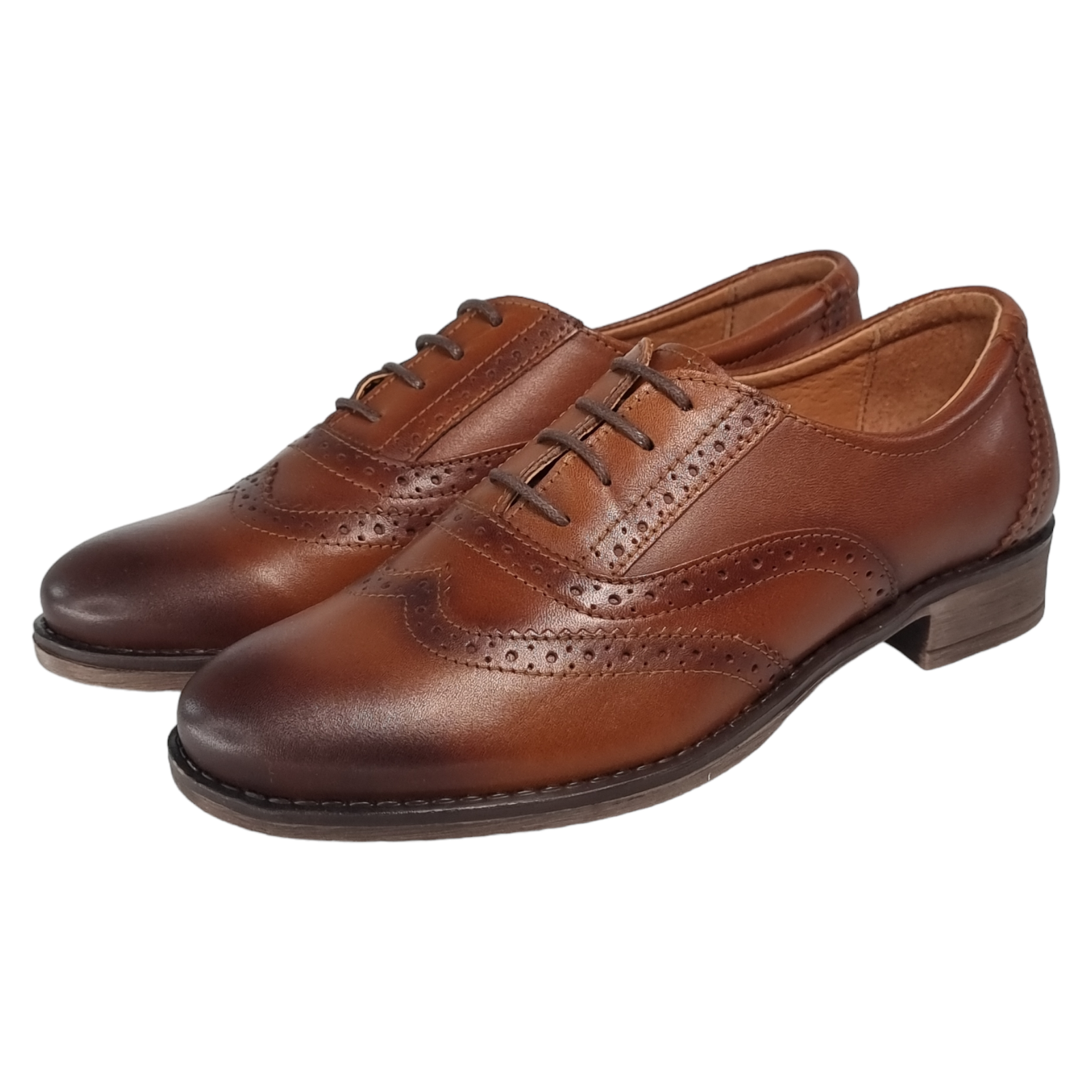 Pantofi Damă Casual Confort Din Piele Naturală Maro Rustic 25121