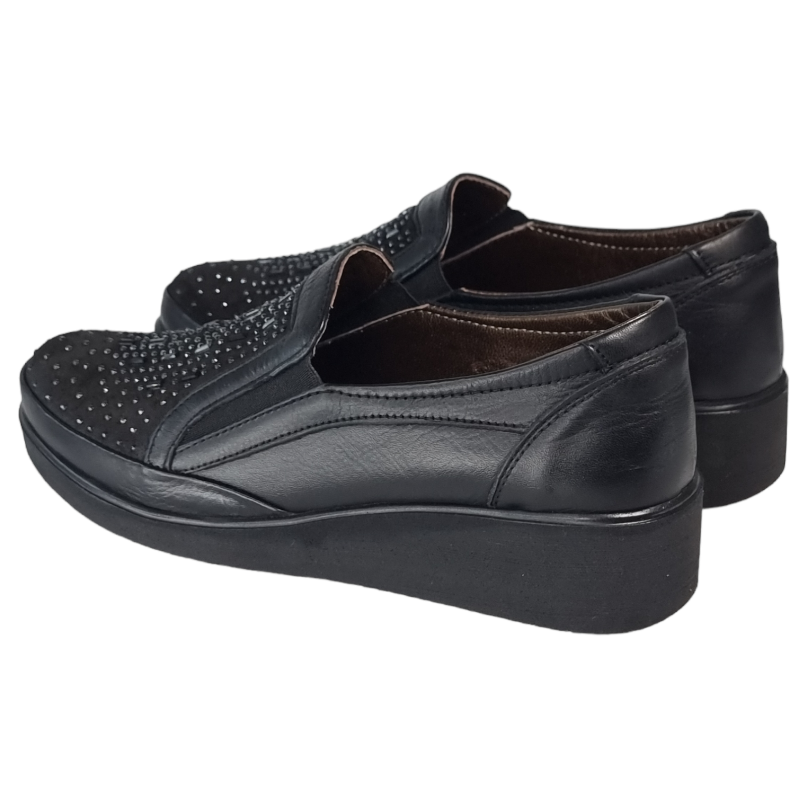 Pantofi Damă Casual Confort Din Piele Naturală Neagră 25124