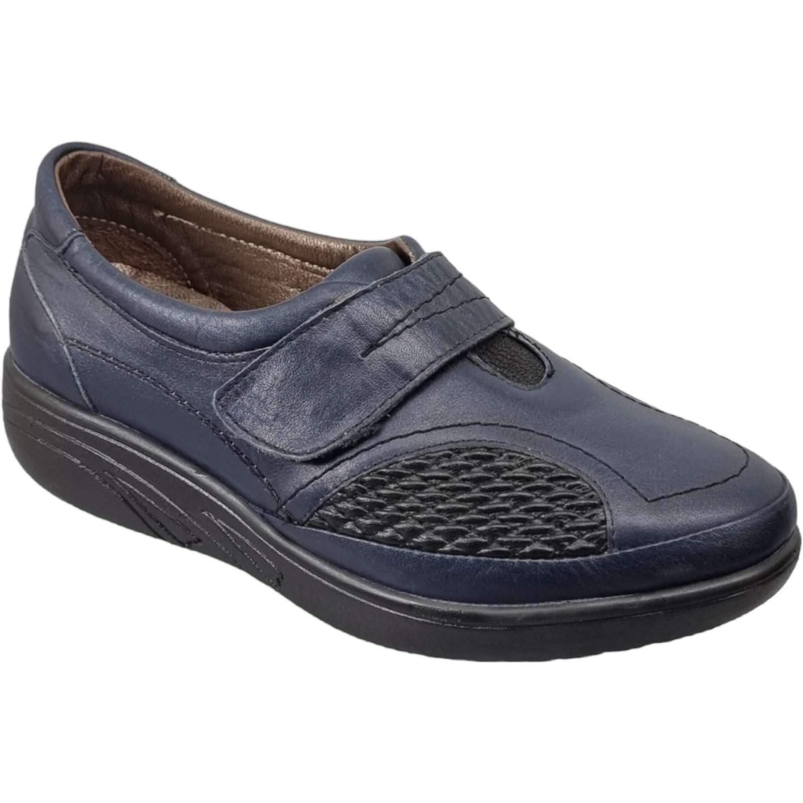 Pantofi Damă Casual Confort Din Piele Naturală Blue 25134