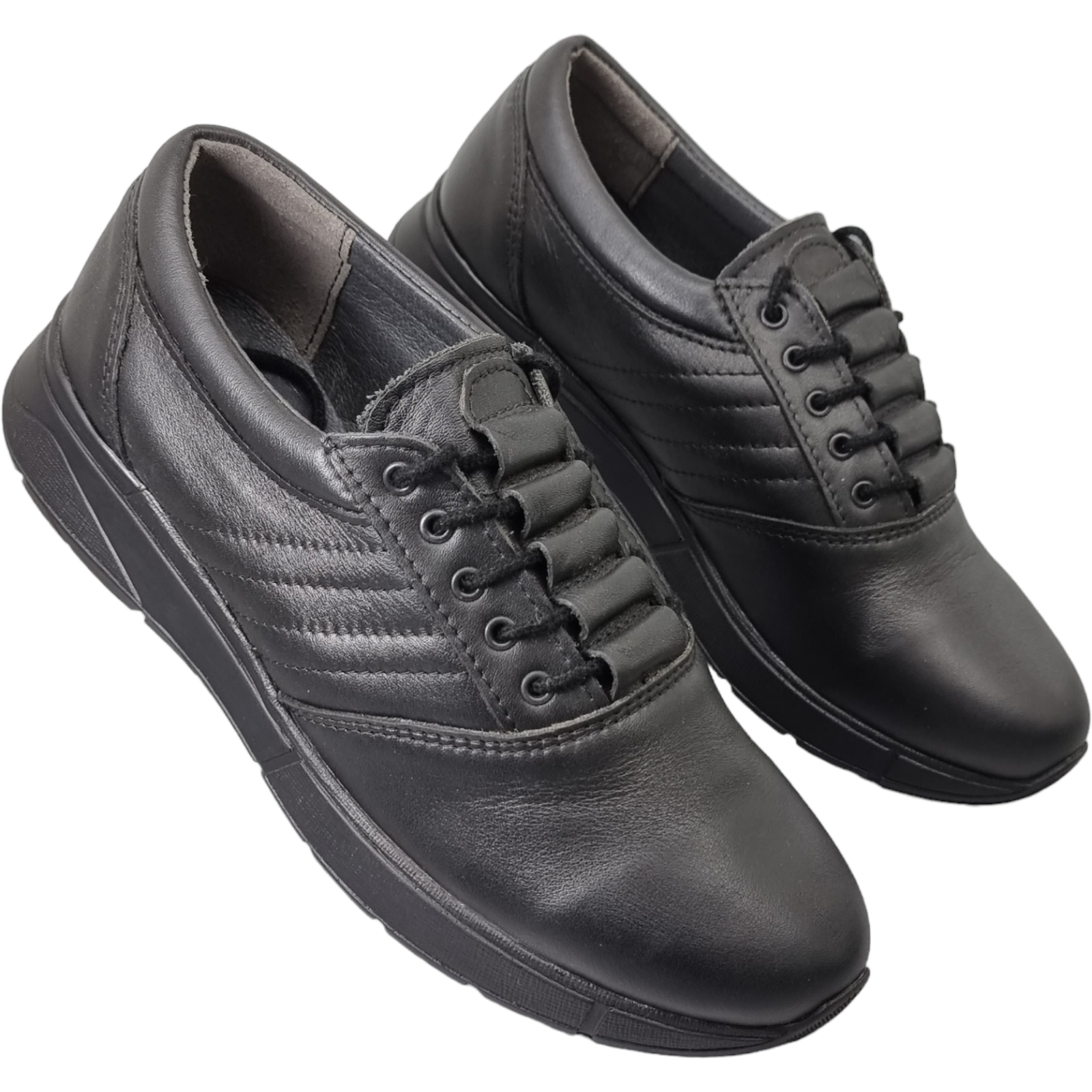 Pantofi Damă Casual Confort Din Piele Naturală Neagră 25103