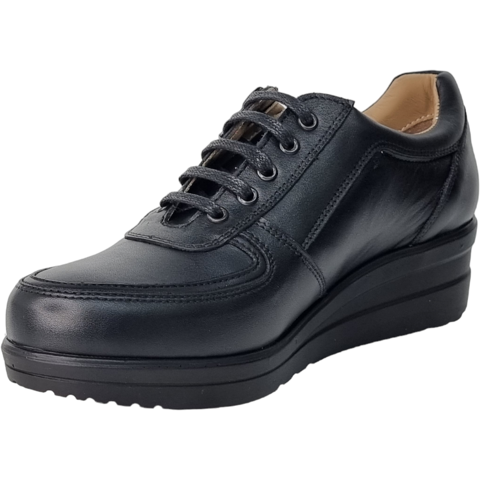 Pantofi Damă Casual Confort Din Piele Naturală Neagră 25104