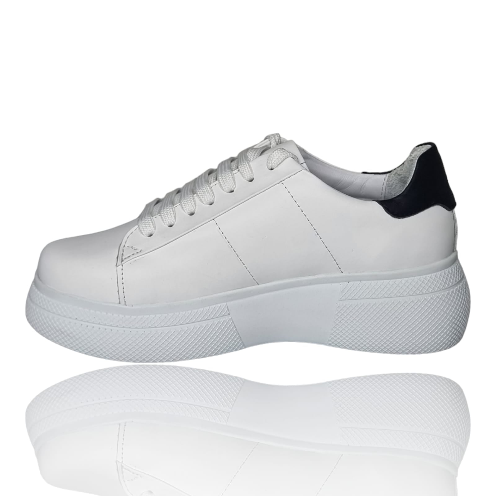Pantofi Damă Casual Confort Din Piele Naturală Albă 25254