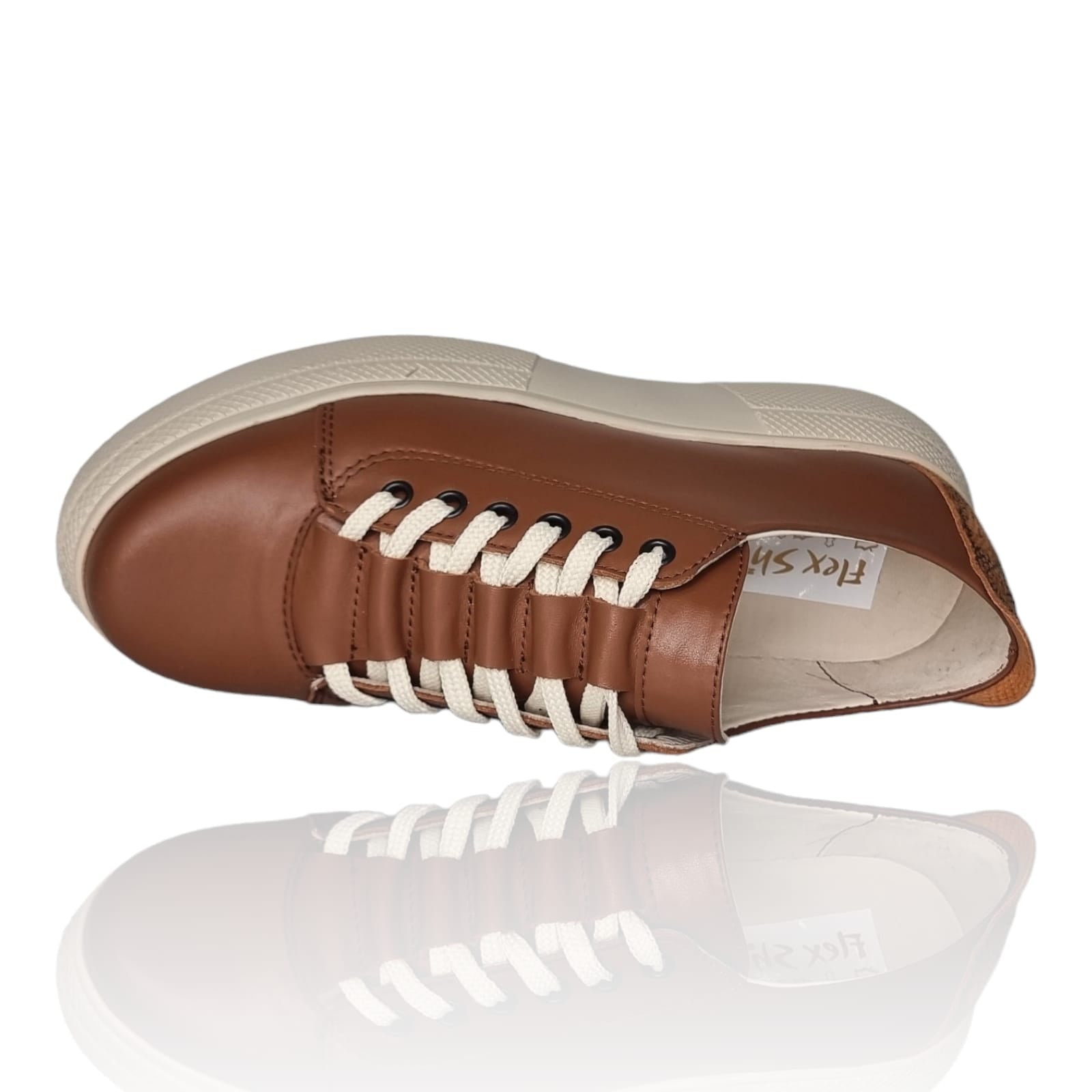 Pantofi Damă Casual Confort Din Piele Naturală Maro 25255
