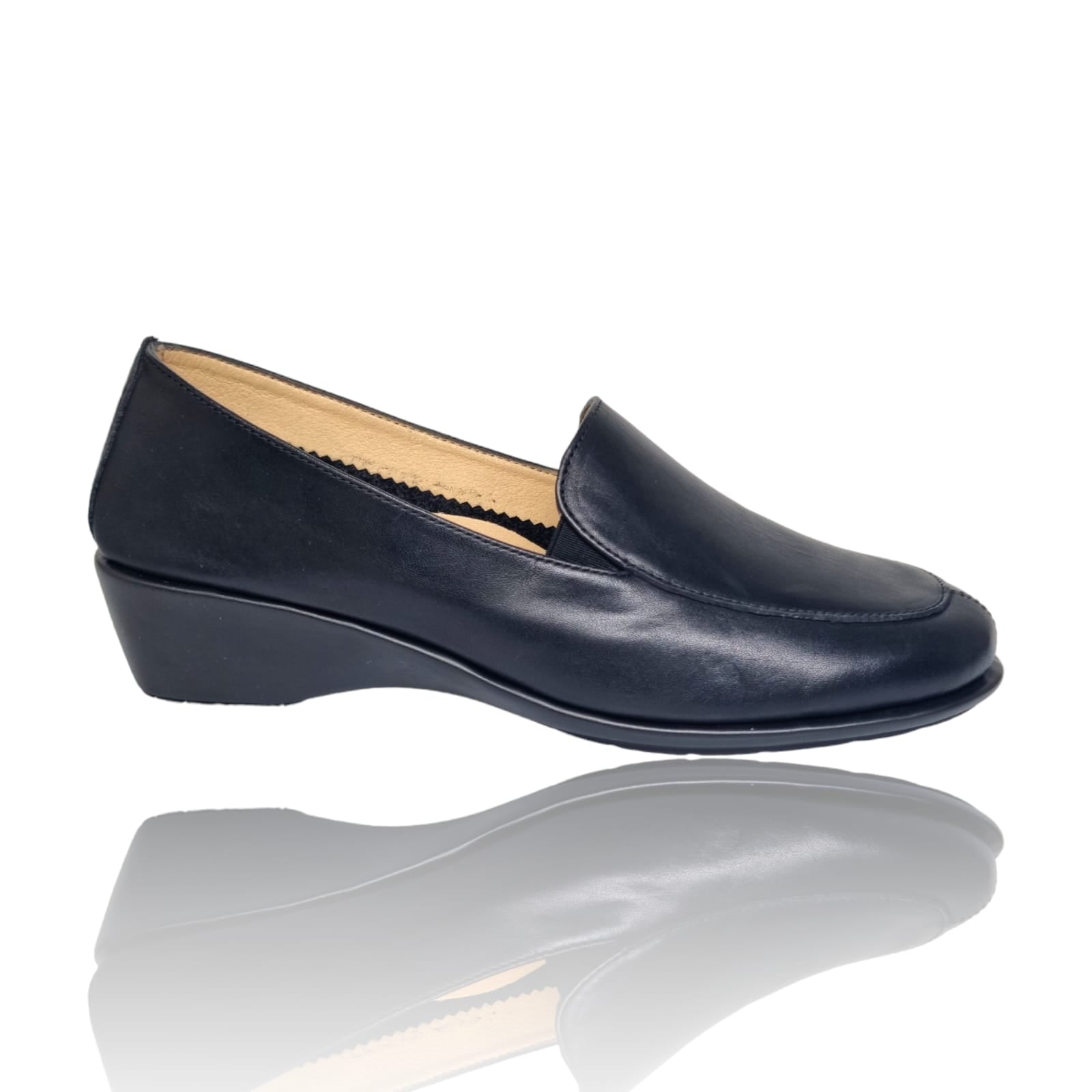 Pantofi Damă Casual Confort Din Piele Naturală Neagră 25276