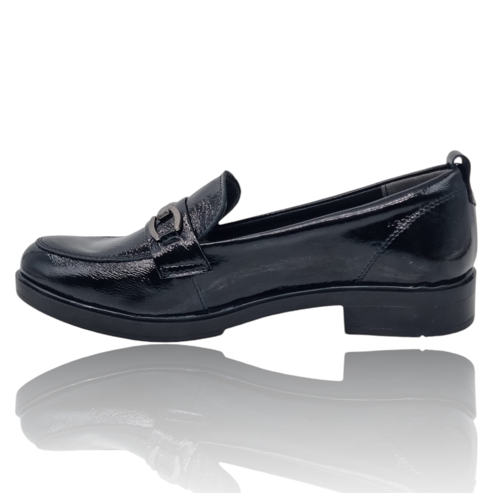 Pantofi Damă Casual Confort Din Piele Naturala Neagra 25345