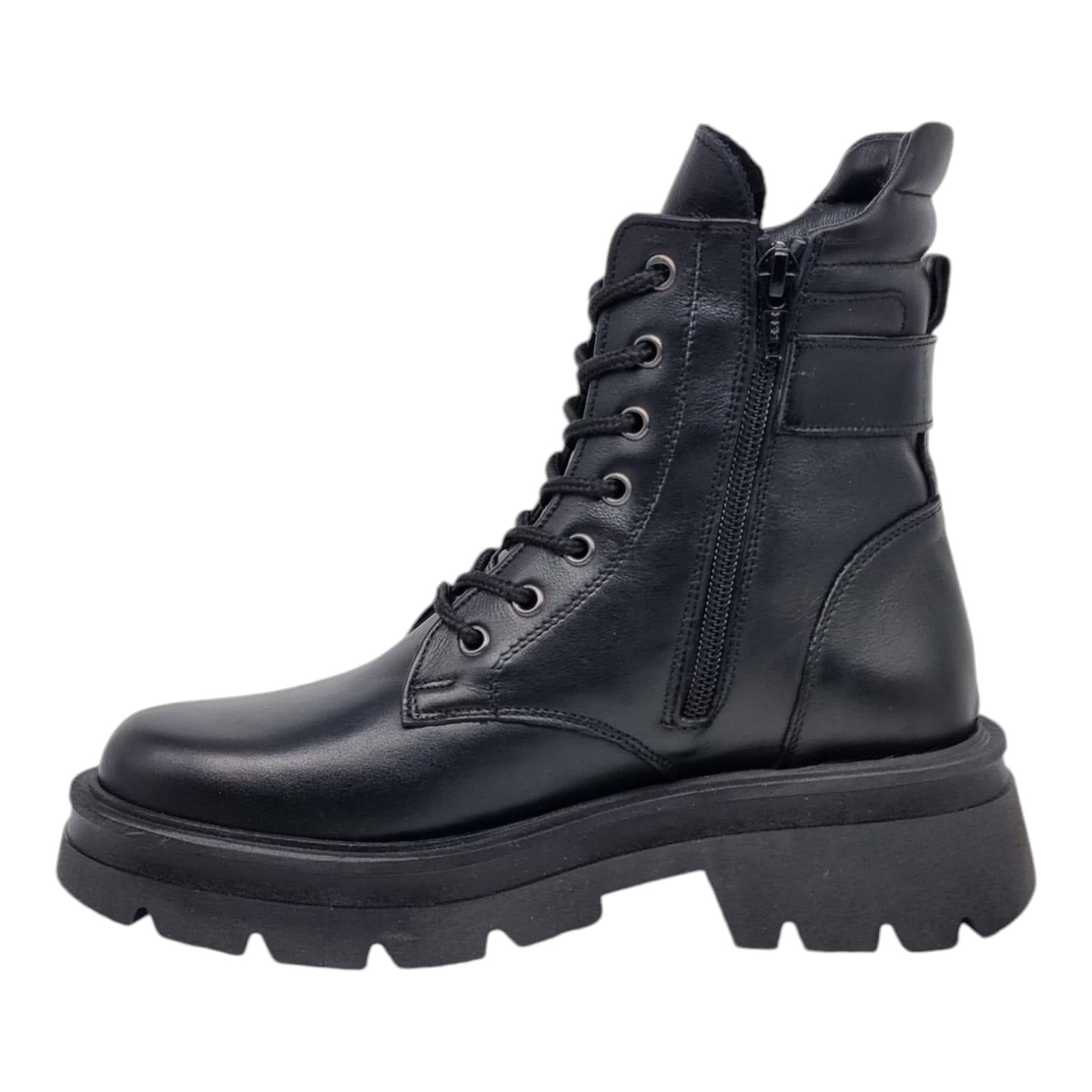Ghete Damă Casual Din Piele Naturală Neagră 30331