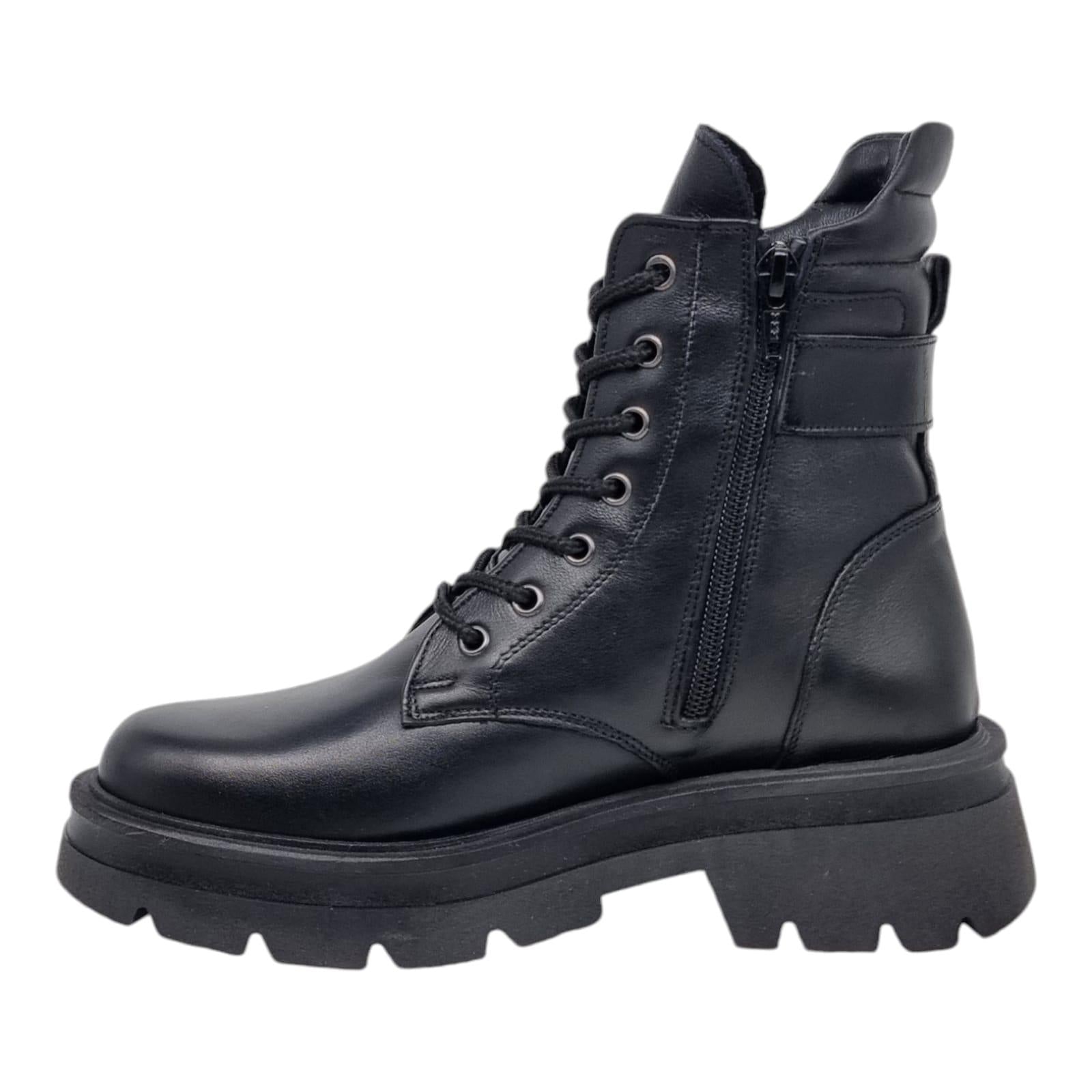 Ghete Damă Casual Din Piele Naturală Neagră 30331