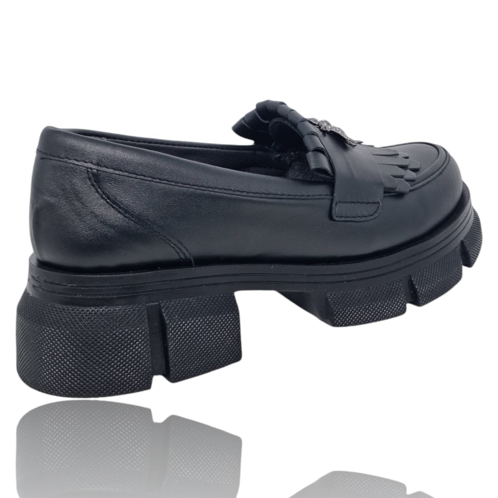 Pantofi Damă Casual Din Piele Naturală Neagră 25361
