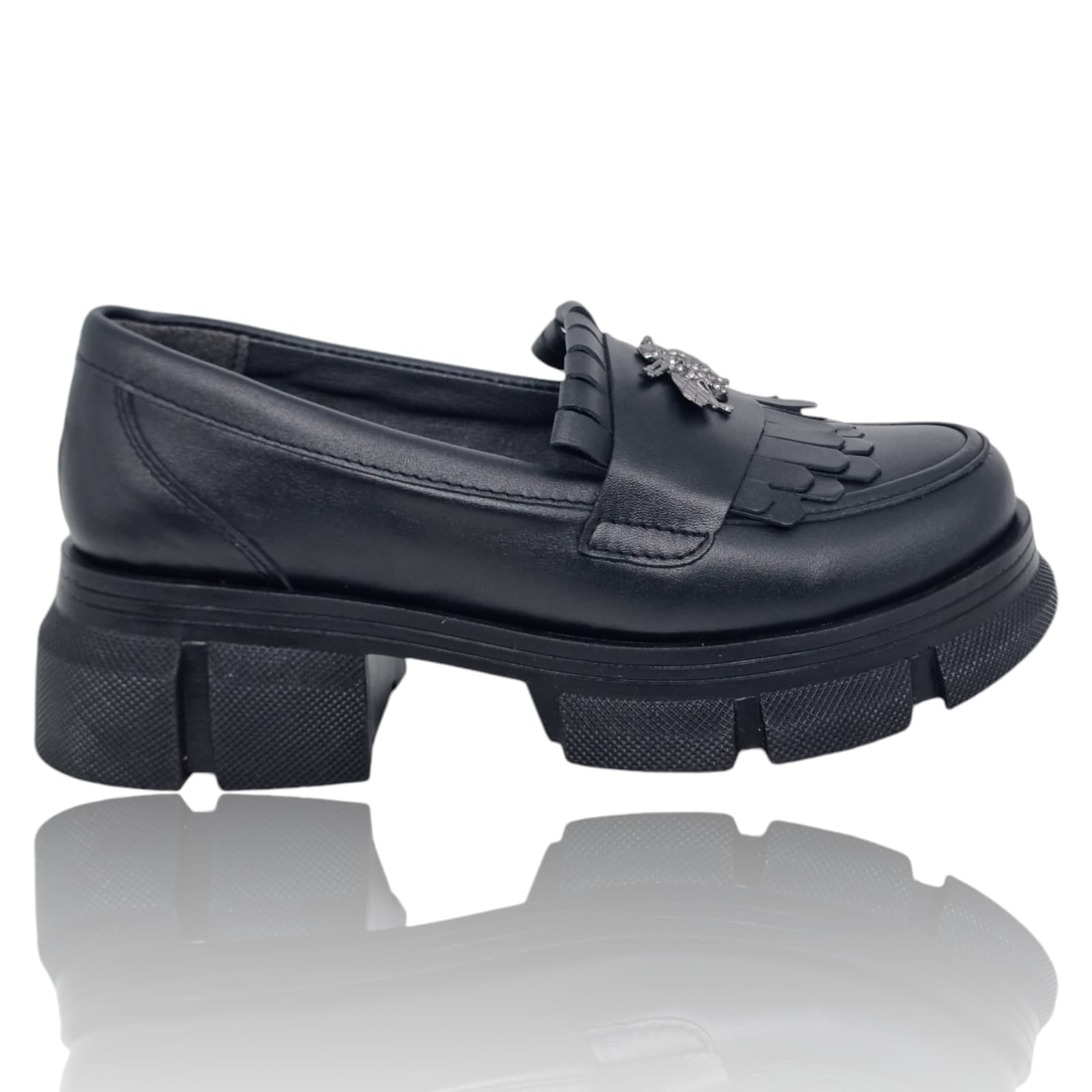 Pantofi Damă Casual Din Piele Naturală Neagră 25361