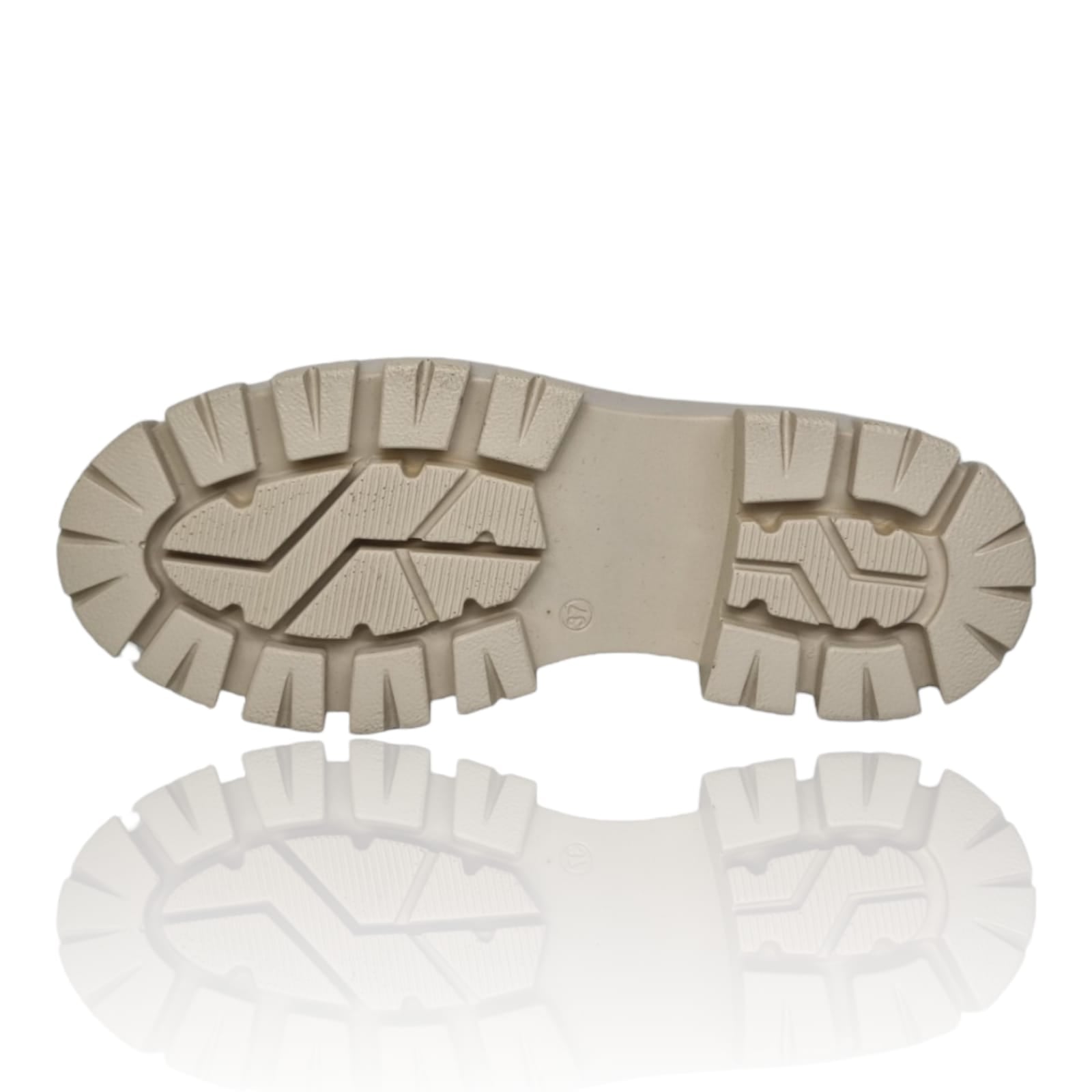 Pantofi Damă Casual Confort Din Piele Naturală Sarp Bej 25323