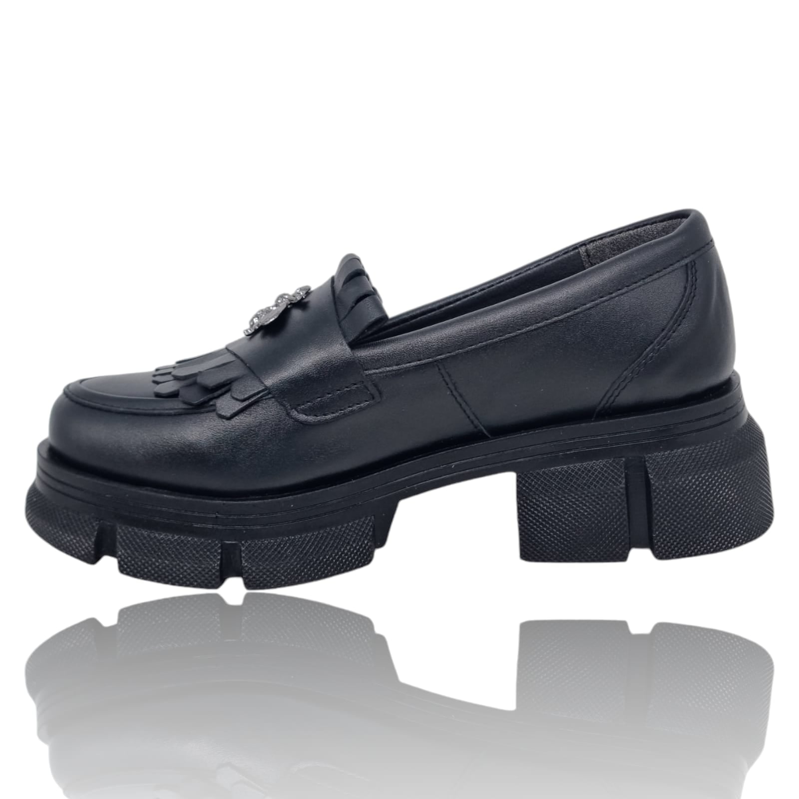 Pantofi Damă Casual Din Piele Naturală Neagră 25361