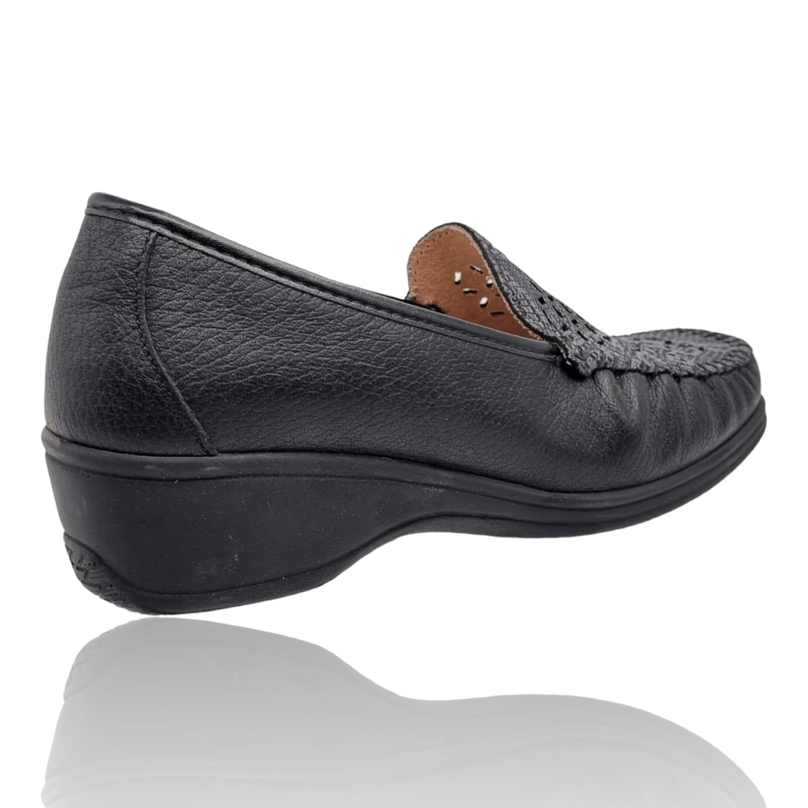 Pantofi Damă Casual Confort Din Piele Naturală Neagră 25325