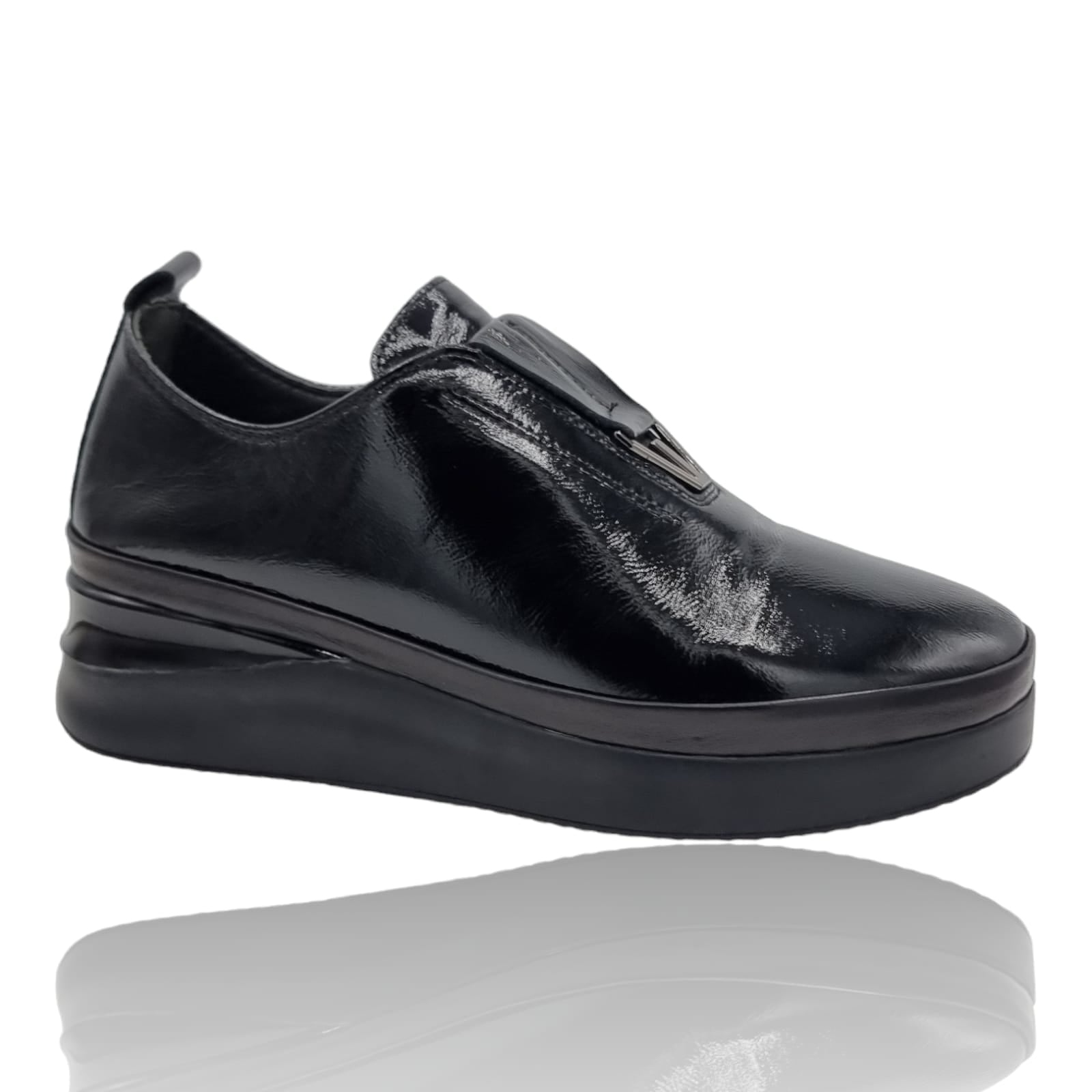 Pantofi Damă Casual Confort Din Piele Naturală Neagră 25331