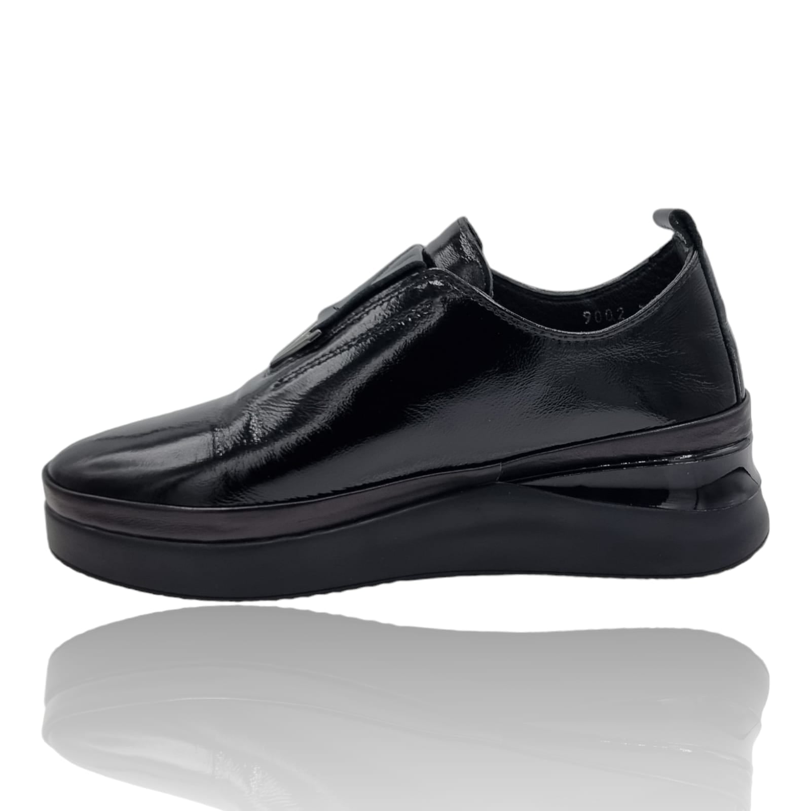 Pantofi Damă Casual Confort Din Piele Naturală Neagră 25331