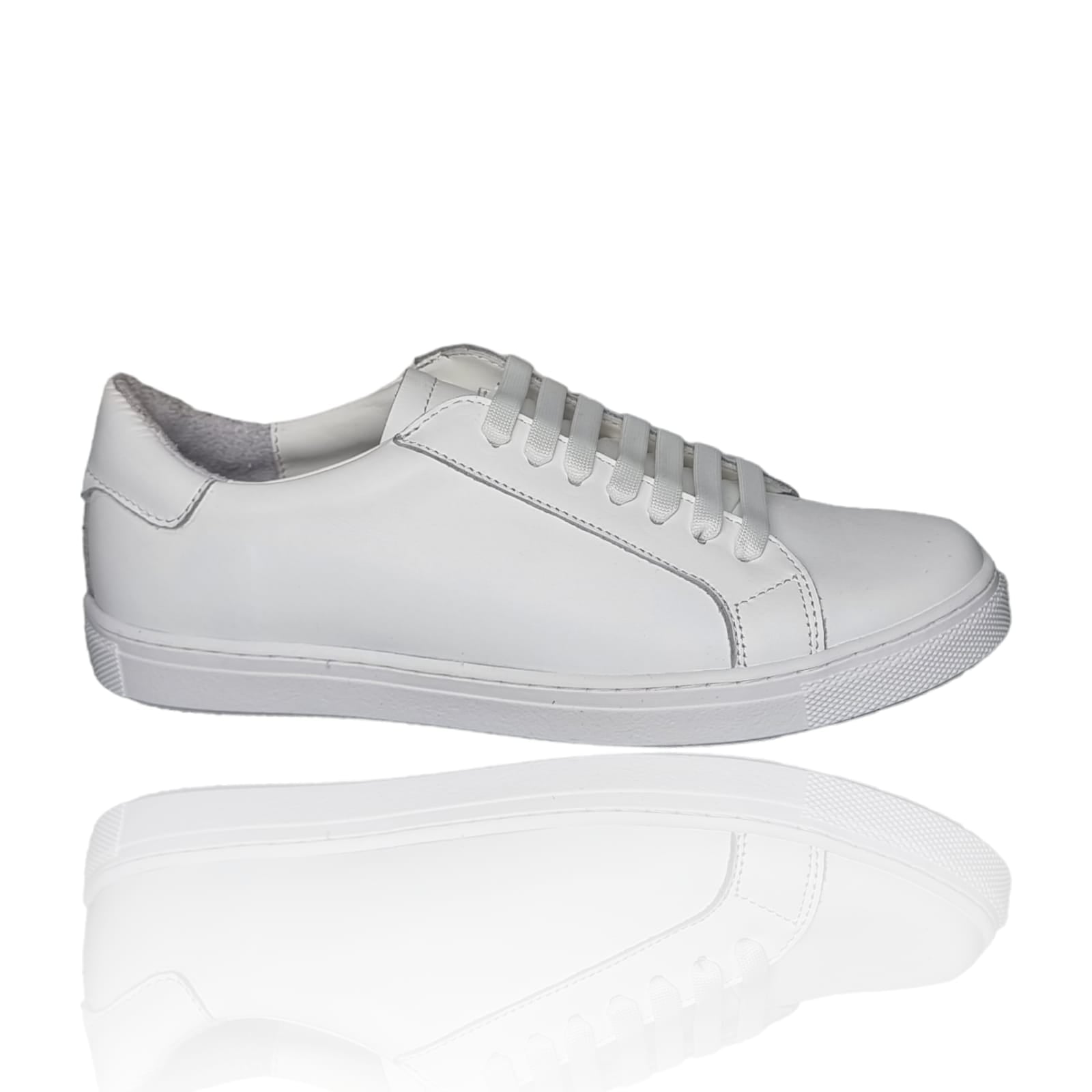 Pantofi Damă Casual Confort Din Piele Albă 25216
