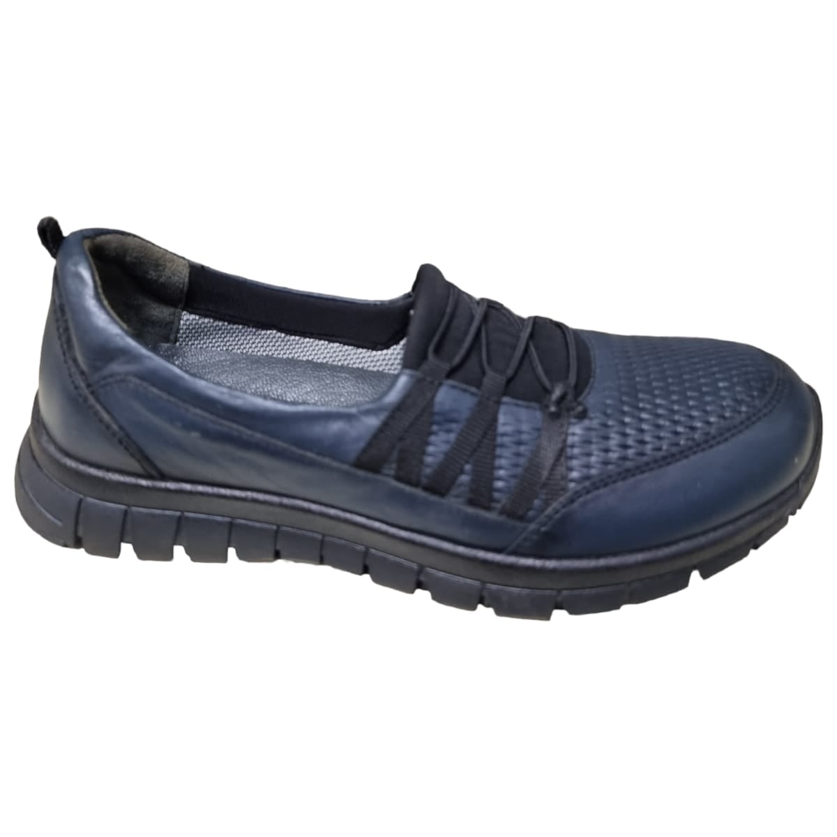 Pantofi Damă Casual Confort Din Piele Blu 25211