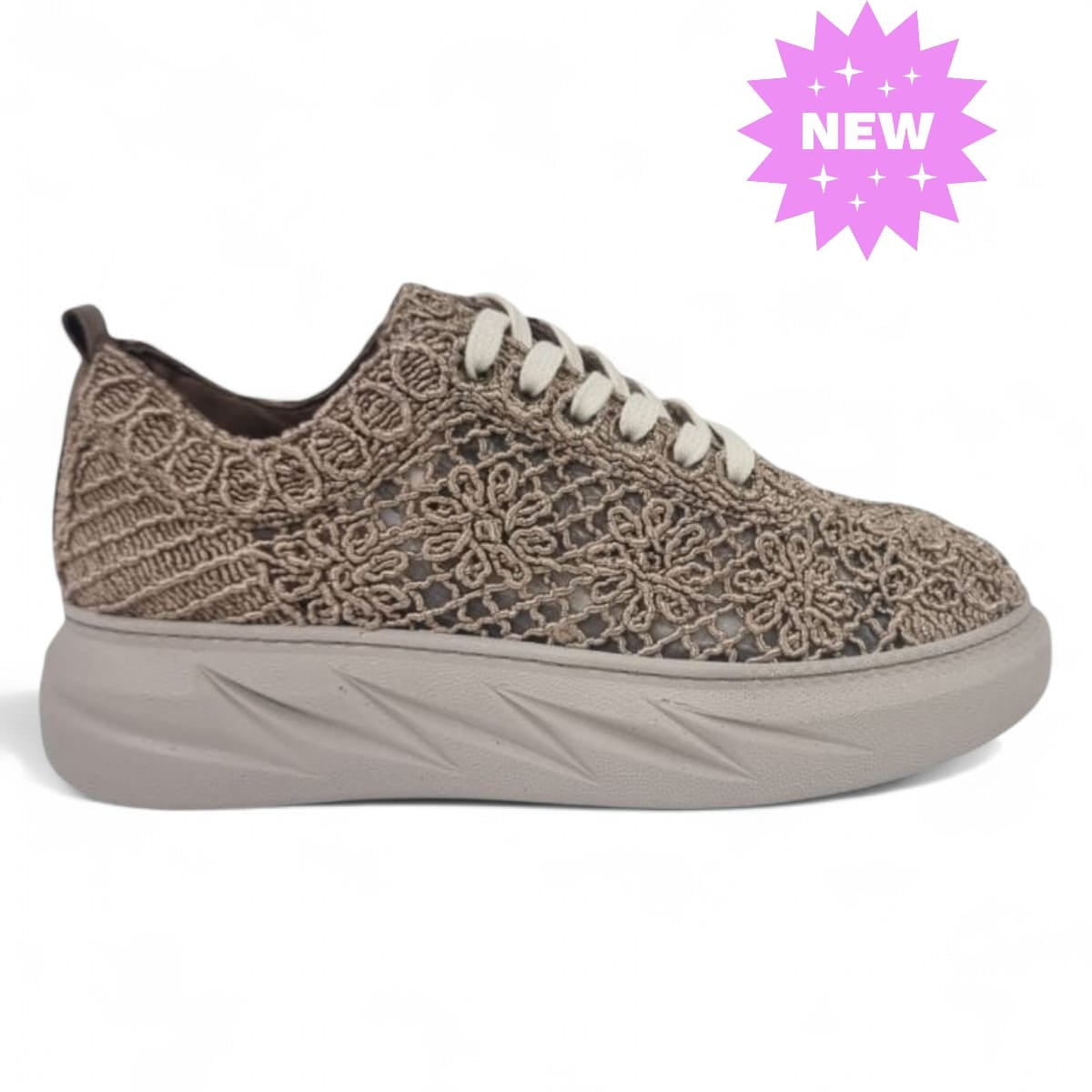 Pantofi Damă Casual Confort Din Piele Naturală Auriu 25367