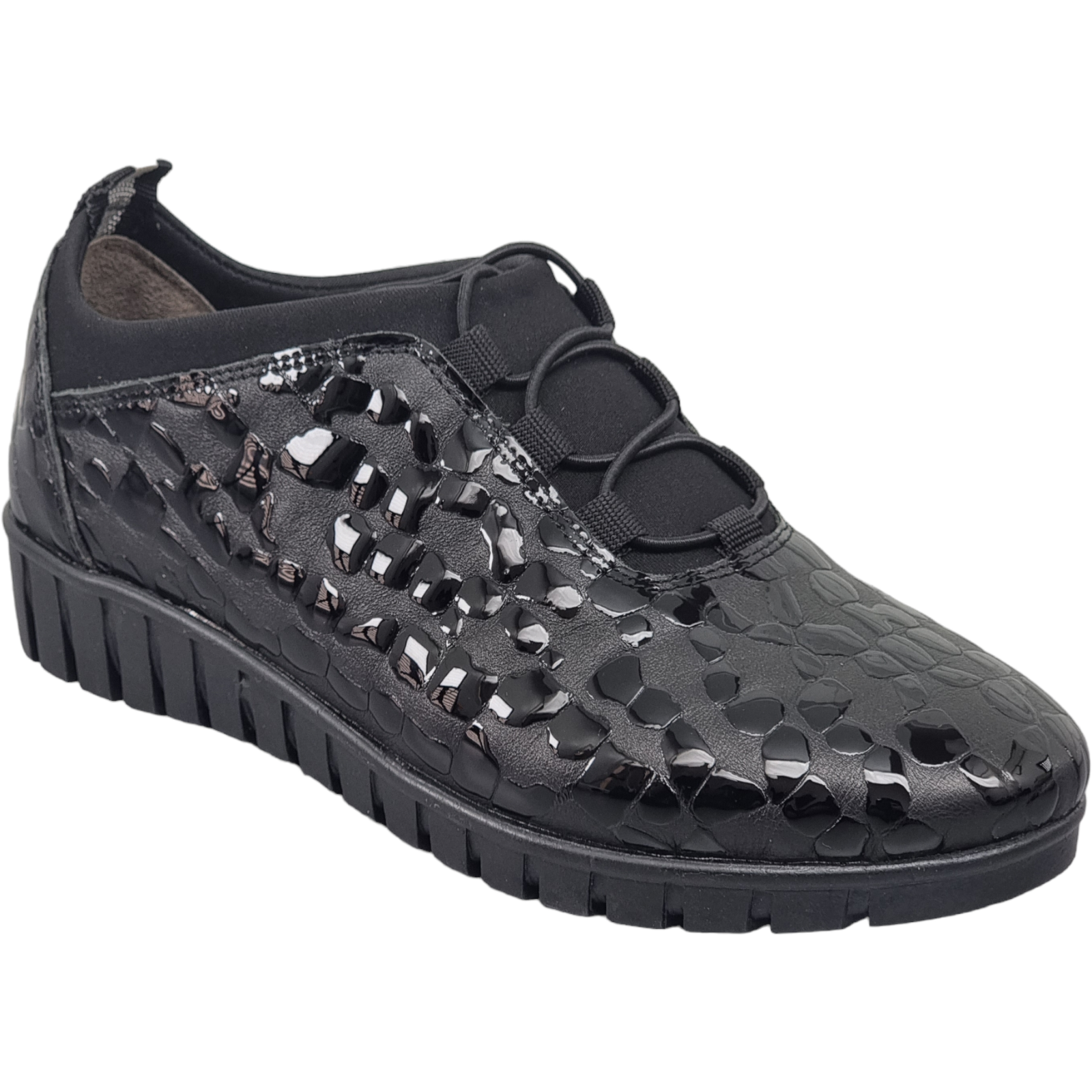 Pantofi Damă Casual Confort Din Piele Naturală Neagră 25142