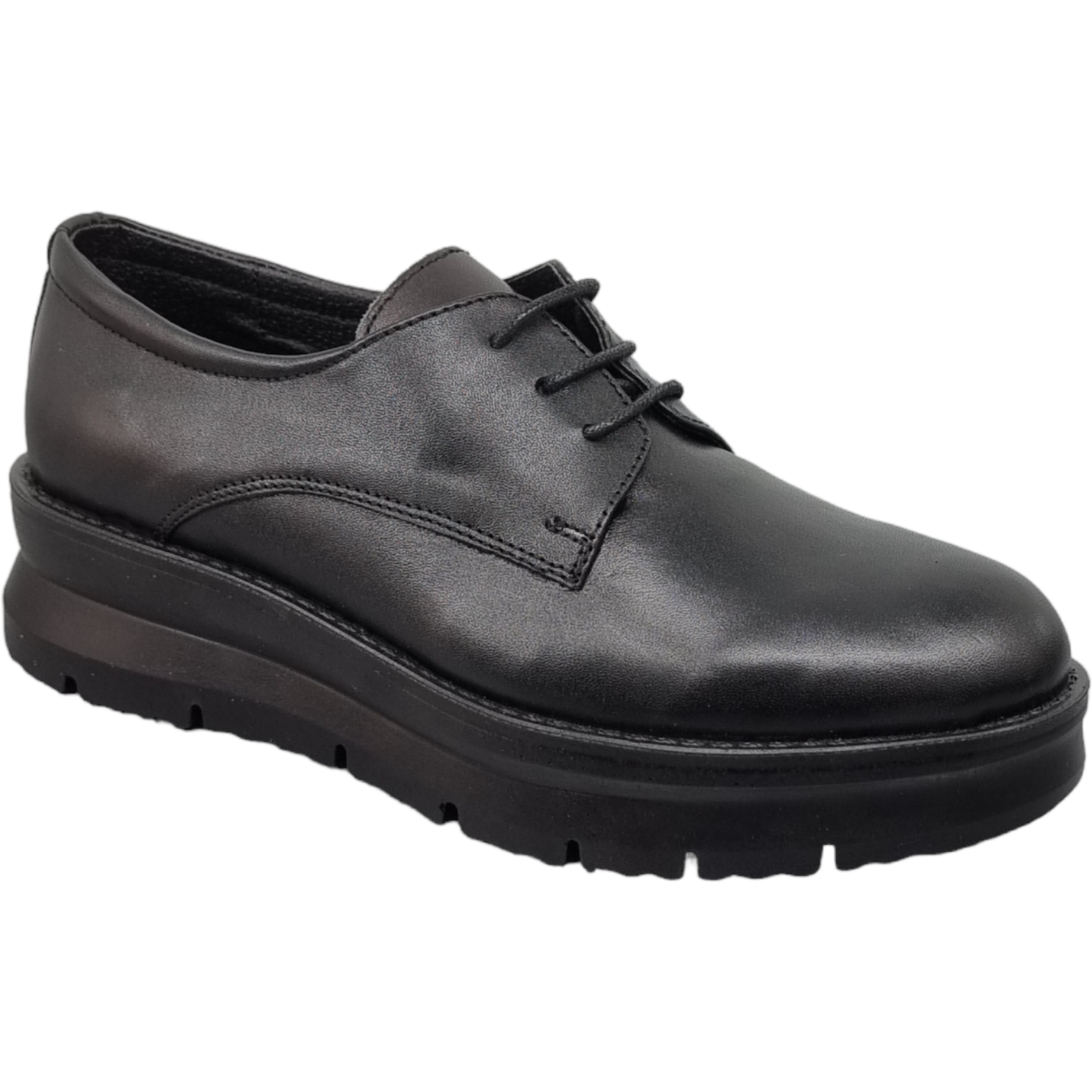 Pantofi Damă Casual Confort Din Piele Naturală Neagră 25143