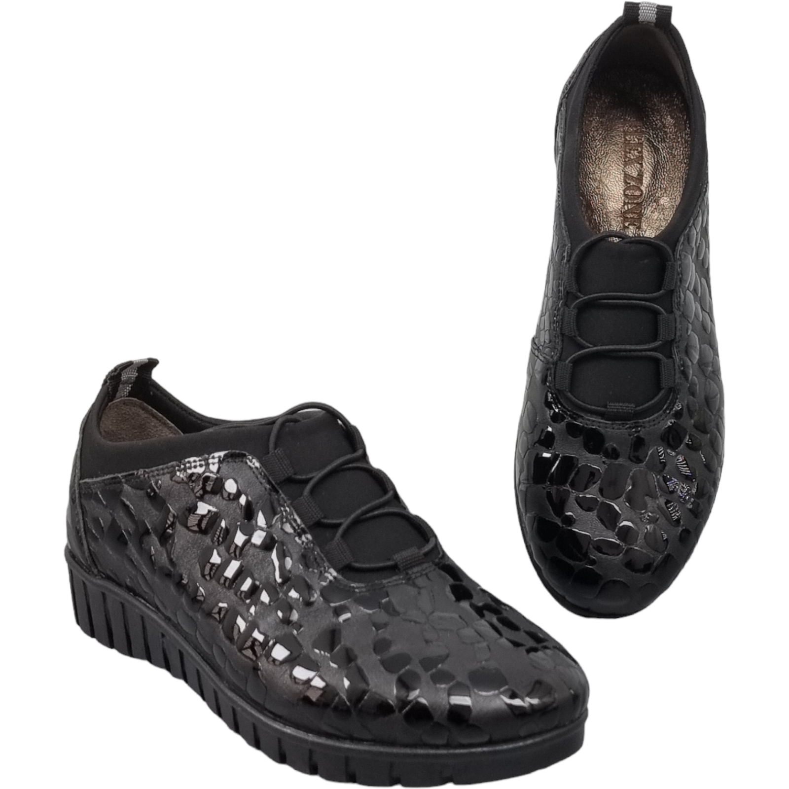 Pantofi Damă Casual Confort Din Piele Naturală Neagră 25142