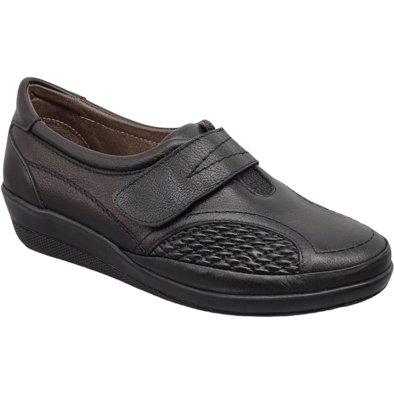 Pantofi Damă Casual Confort Din Piele Naturală Neagră 25146
