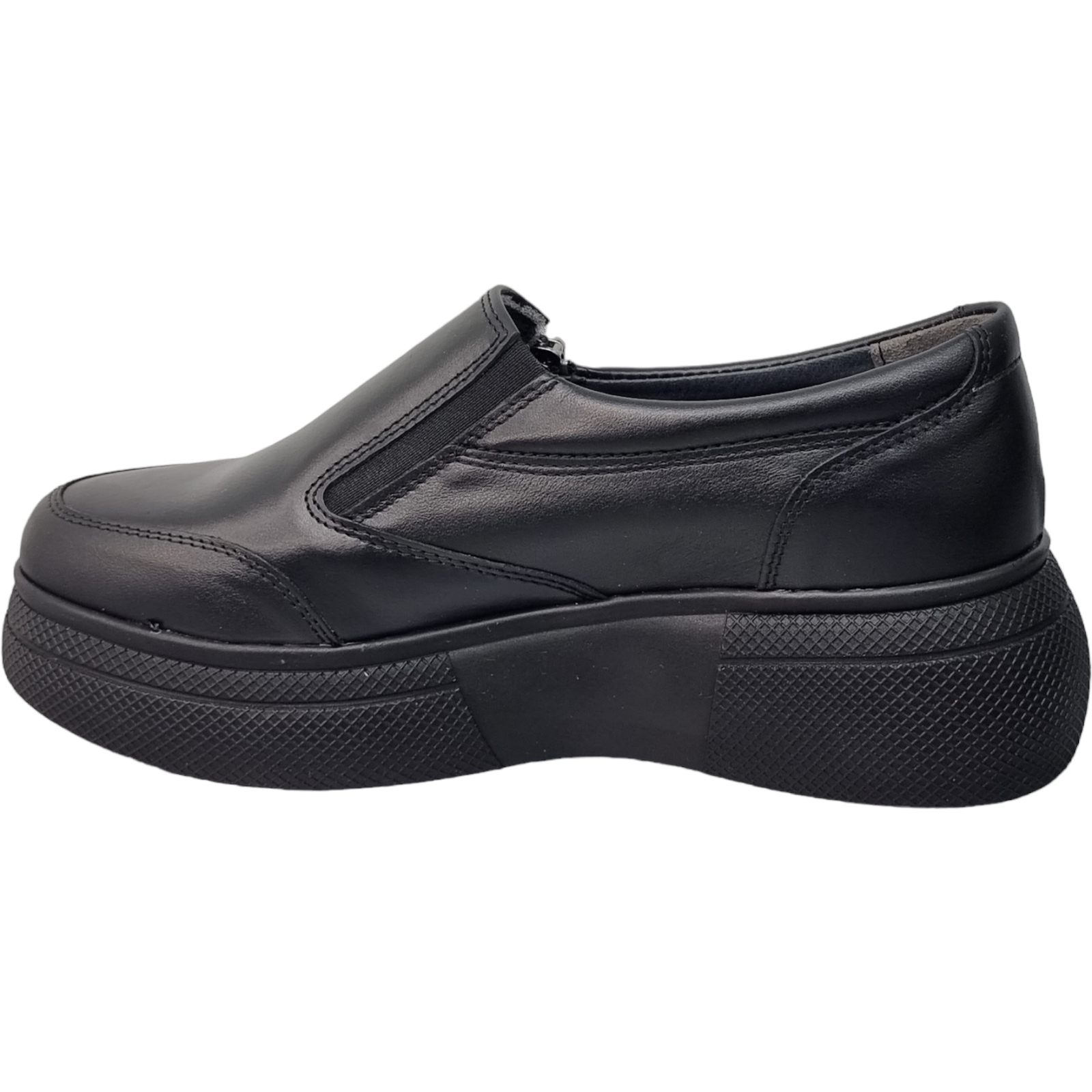 Pantofi Damă Casual Confort Din Piele Naturală Neagră 25168