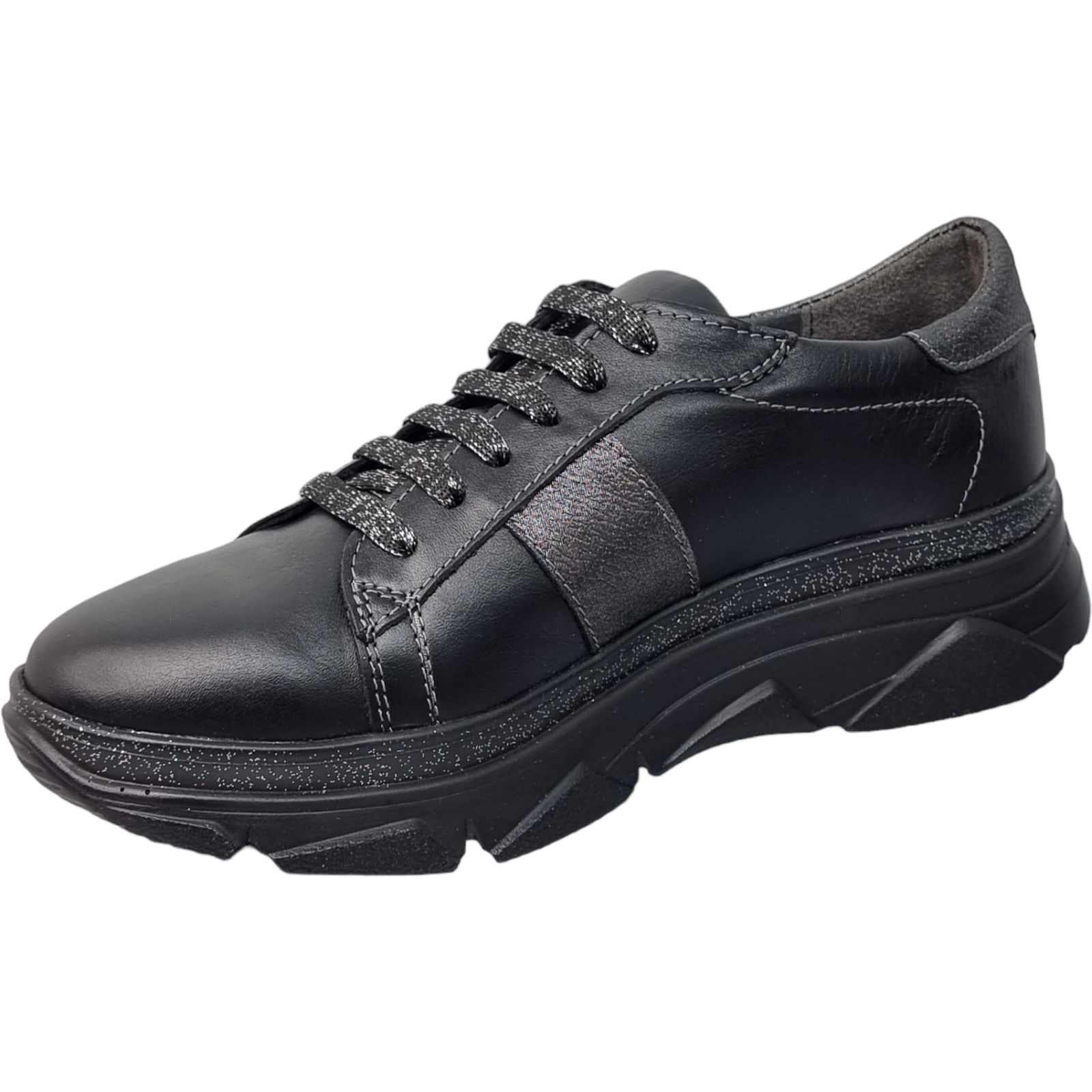 Pantofi Damă Casual Confort Din Piele Naturală Neagră 25169