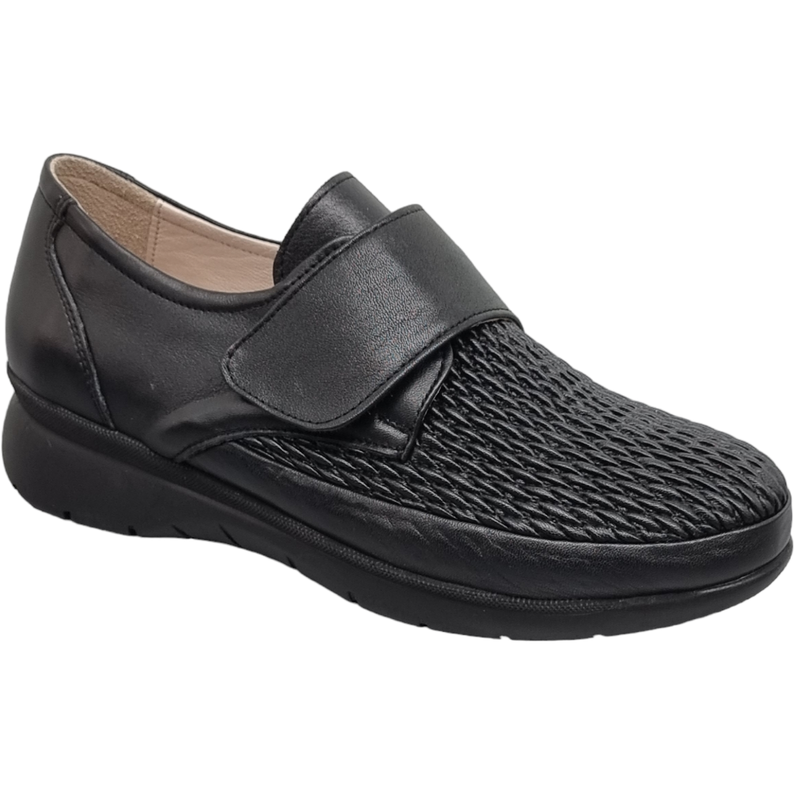 Pantofi Damă Casual Confort Din Piele Naturală Neagră 25147