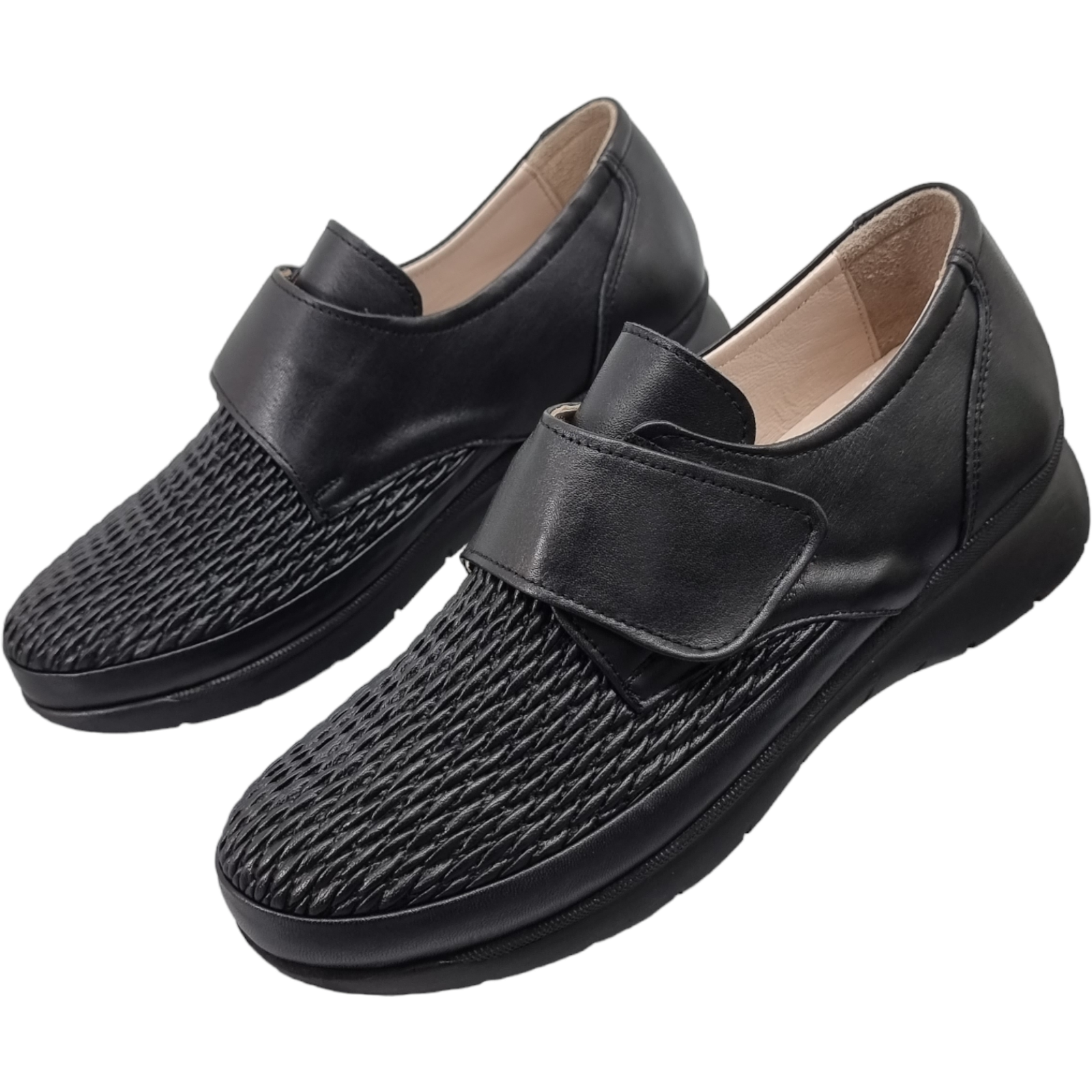 Pantofi Damă Casual Confort Din Piele Naturală Neagră 25147