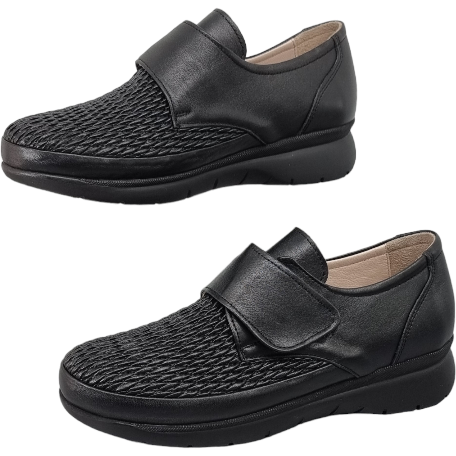 Pantofi Damă Casual Confort Din Piele Naturală Neagră 25147