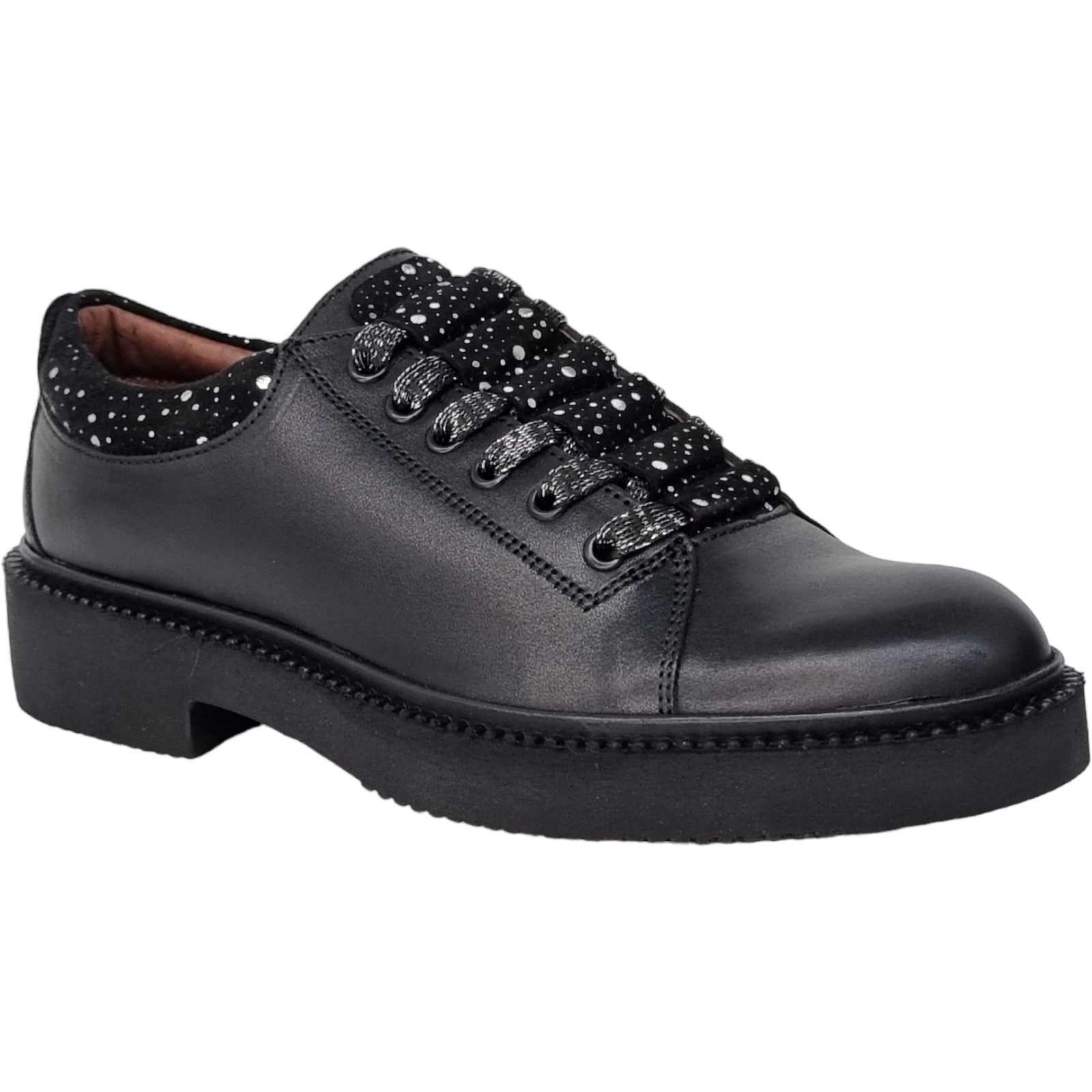 Pantofi Damă Casual Din Piele Naturală Neagră 25170