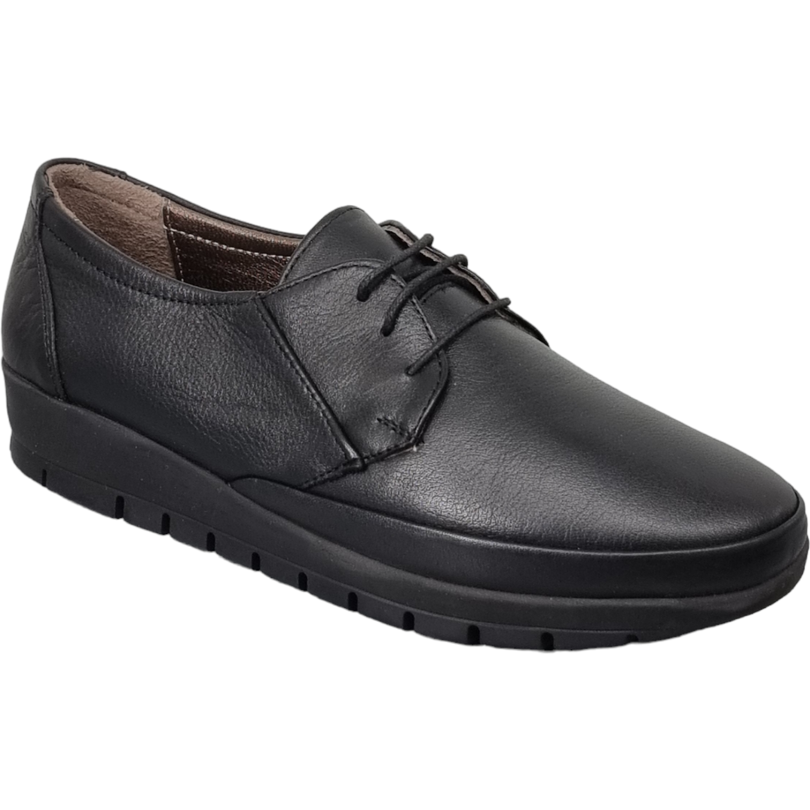 Pantofi Damă Casual Confort Din Piele Naturală Neagră 25150