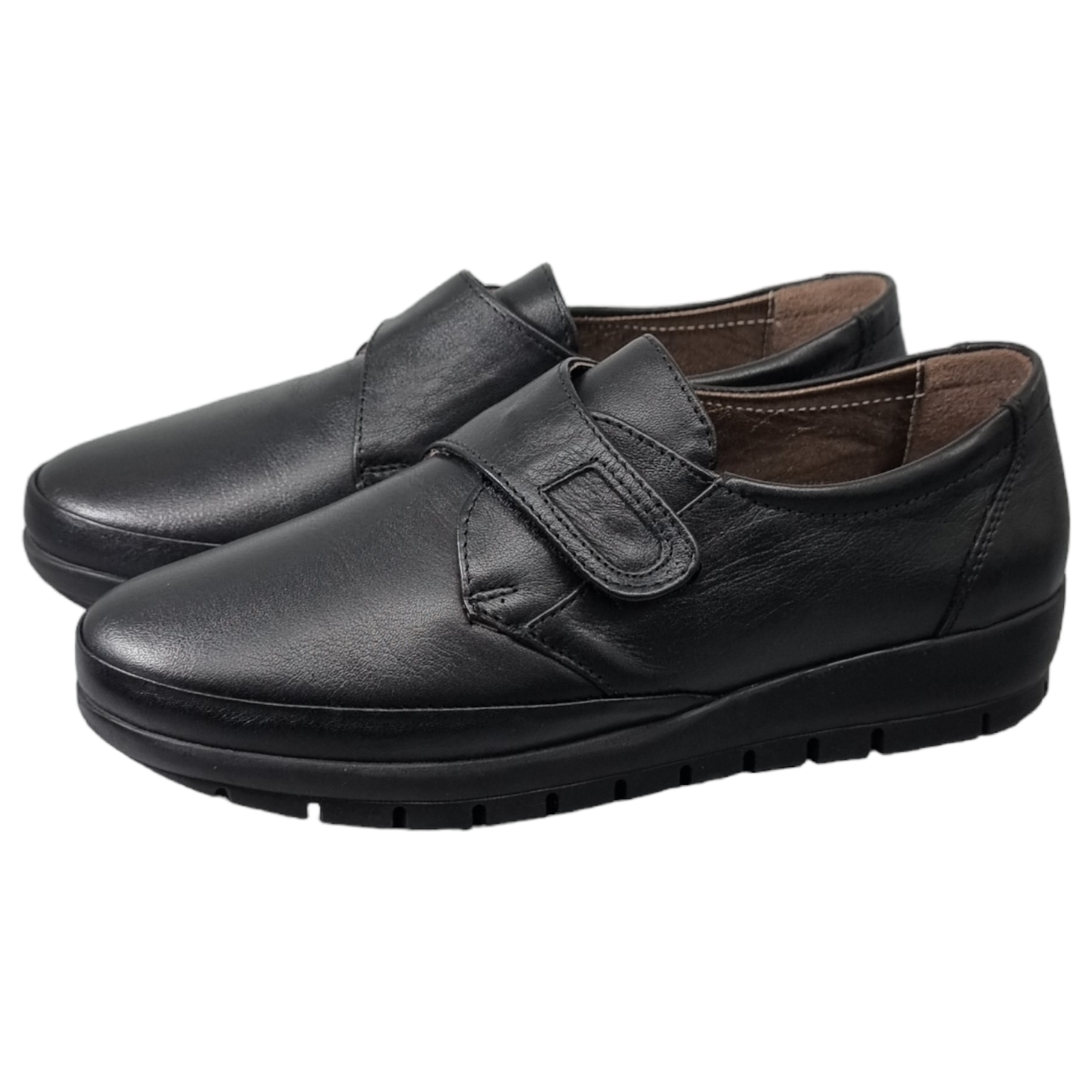 Pantofi Damă Casual Confort Din Piele Naturală Neagră 25151