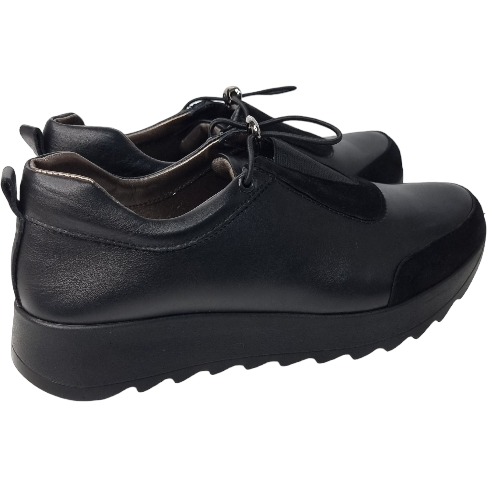 Pantofi Damă Casual Confort Din Piele Velur Naturală Neagră 5089