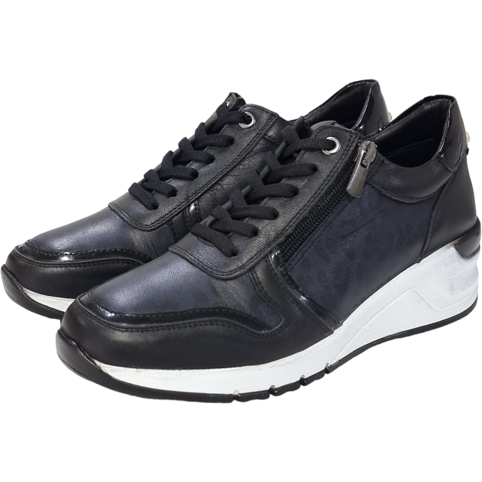 Pantofi Damă Casual Confort Din Piele Naturală Neagră 5098