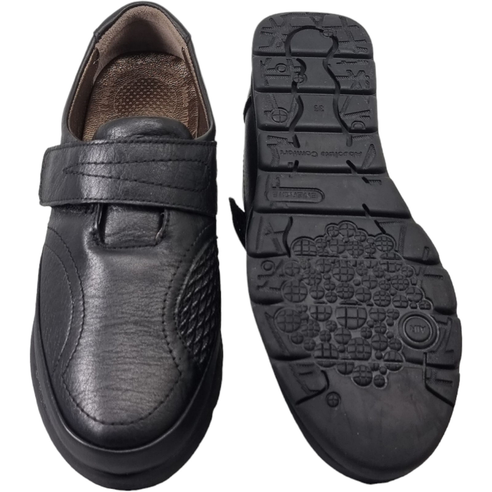 Pantofi Damă Casual Confort Din Piele Naturală Neagră 25137