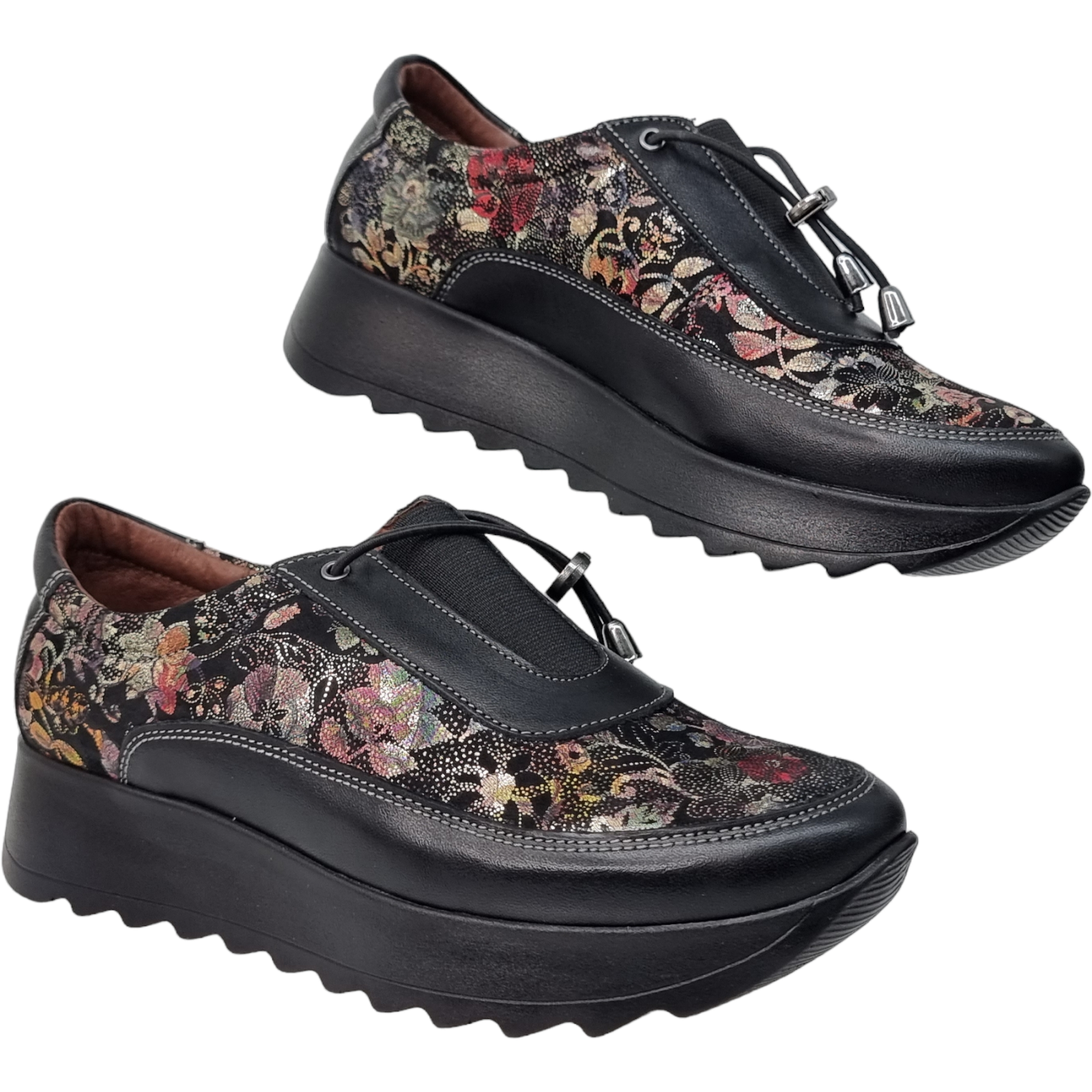 Pantofi Damă Casual Confort Din Piele Naturală Neagră 25171