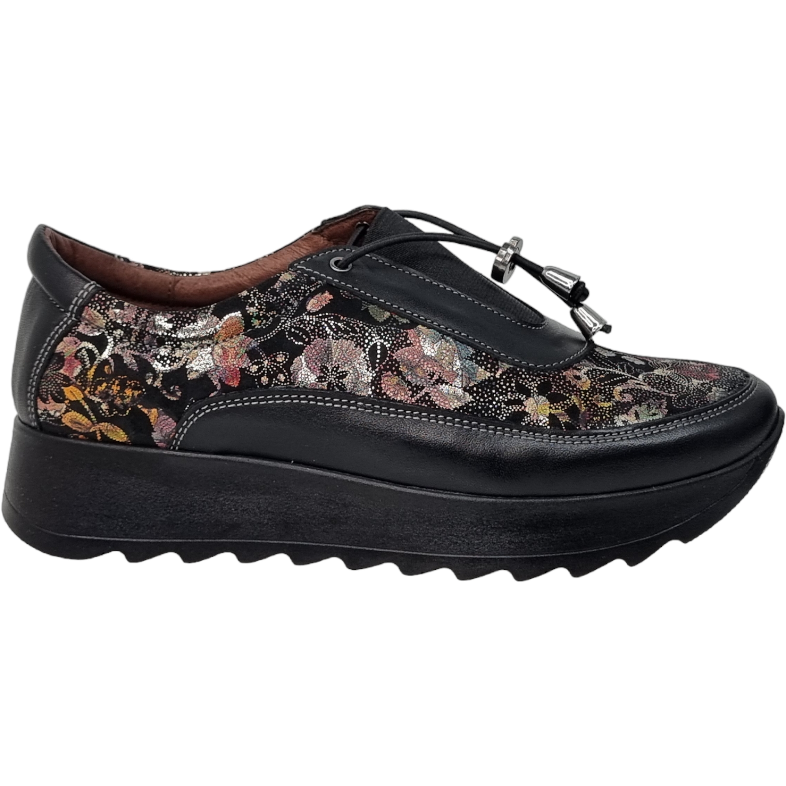 Pantofi Damă Casual Confort Din Piele Naturală Neagră 25171