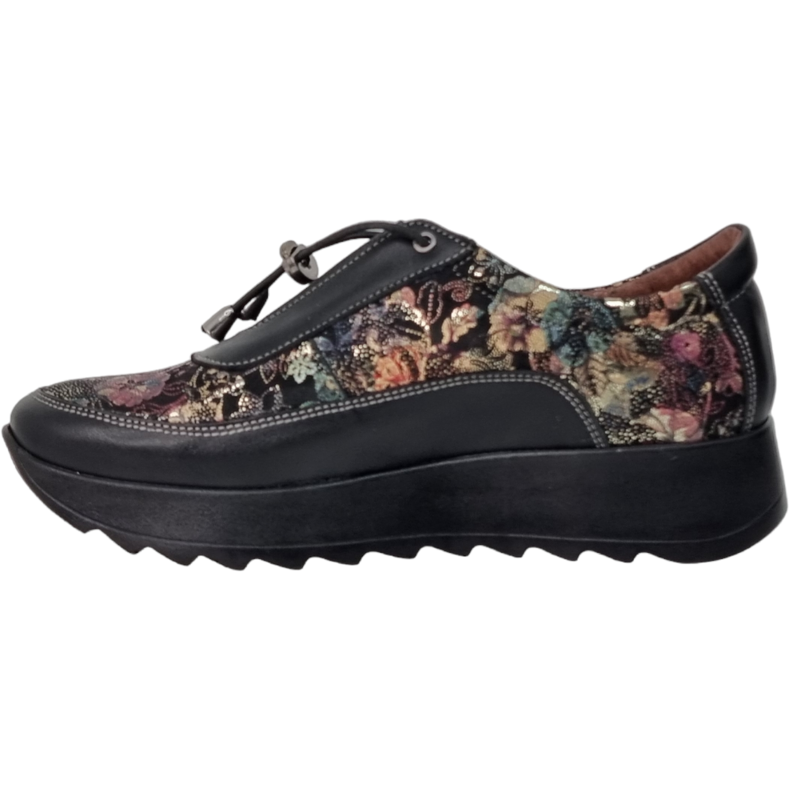 Pantofi Damă Casual Confort Din Piele Naturală Neagră 25171