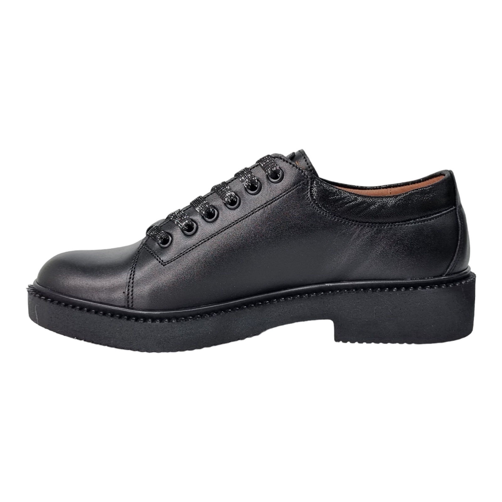 Pantofi Damă Casual Confort Din Piele Naturală Neagră 25172
