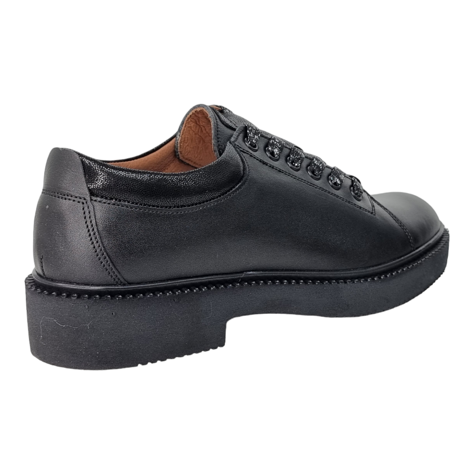 Pantofi Damă Casual Confort Din Piele Naturală Neagră 25172