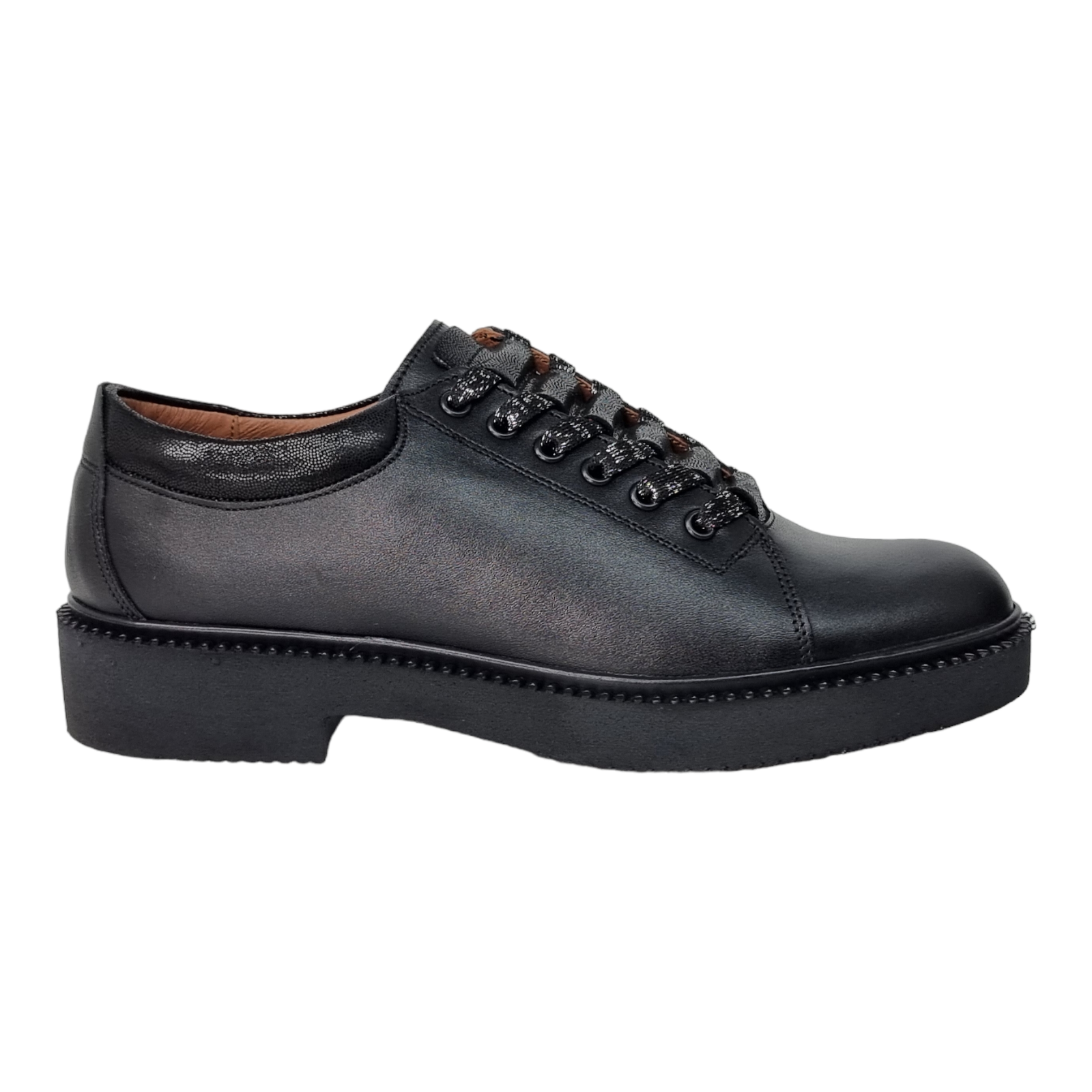 Pantofi Damă Casual Confort Din Piele Naturală Neagră 25172