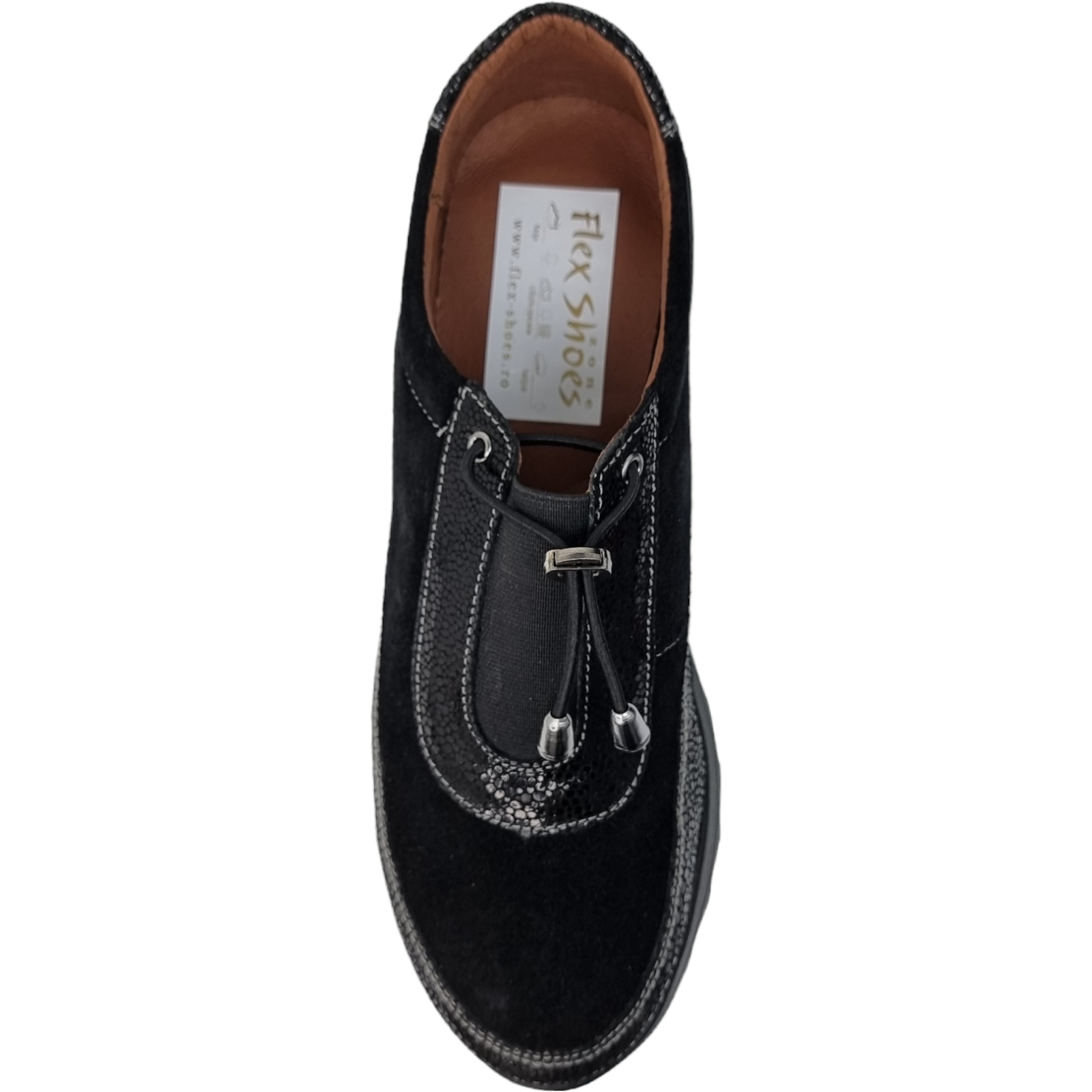 Pantofi Damă Casual Confort Din Piele Naturală Neagră 25174